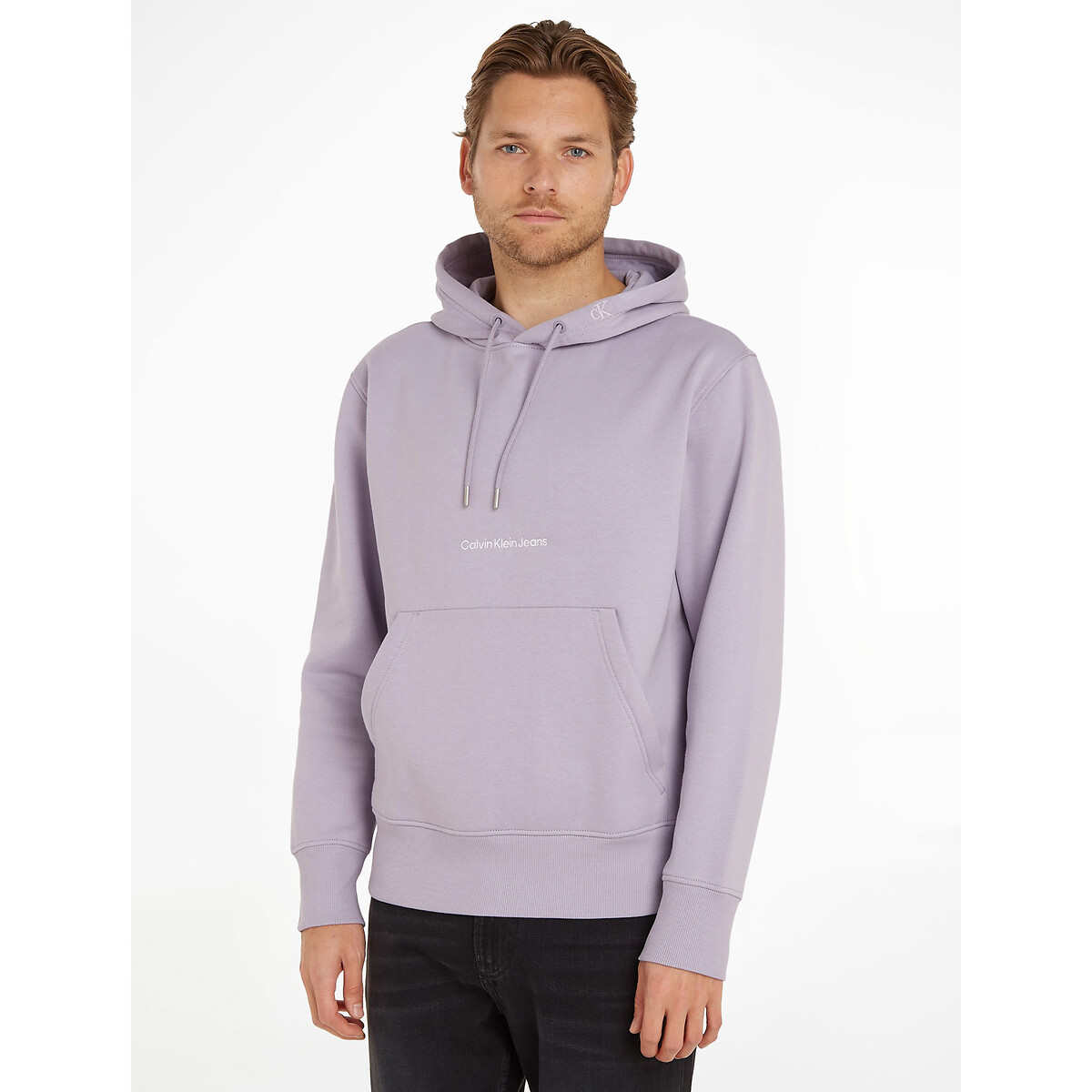 Institutional hoodie purple Calvin Klein Jeans La Redoute