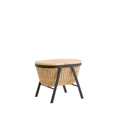 Belti Acacia and Metal Chest Stool LA REDOUTE INTERIEURS