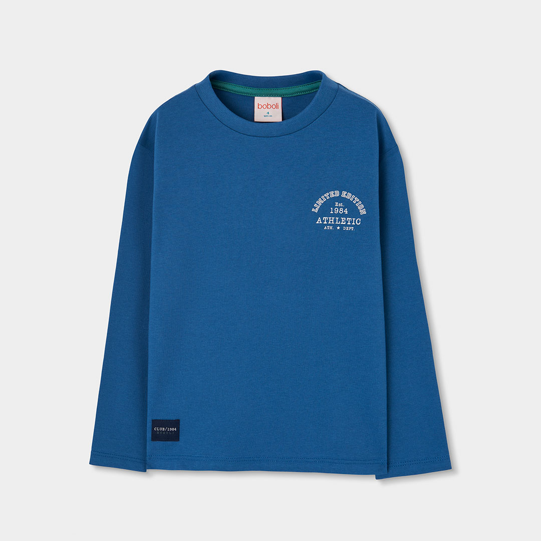 T-shirt garçon en maille avec broderie Athletic, BOBOLI