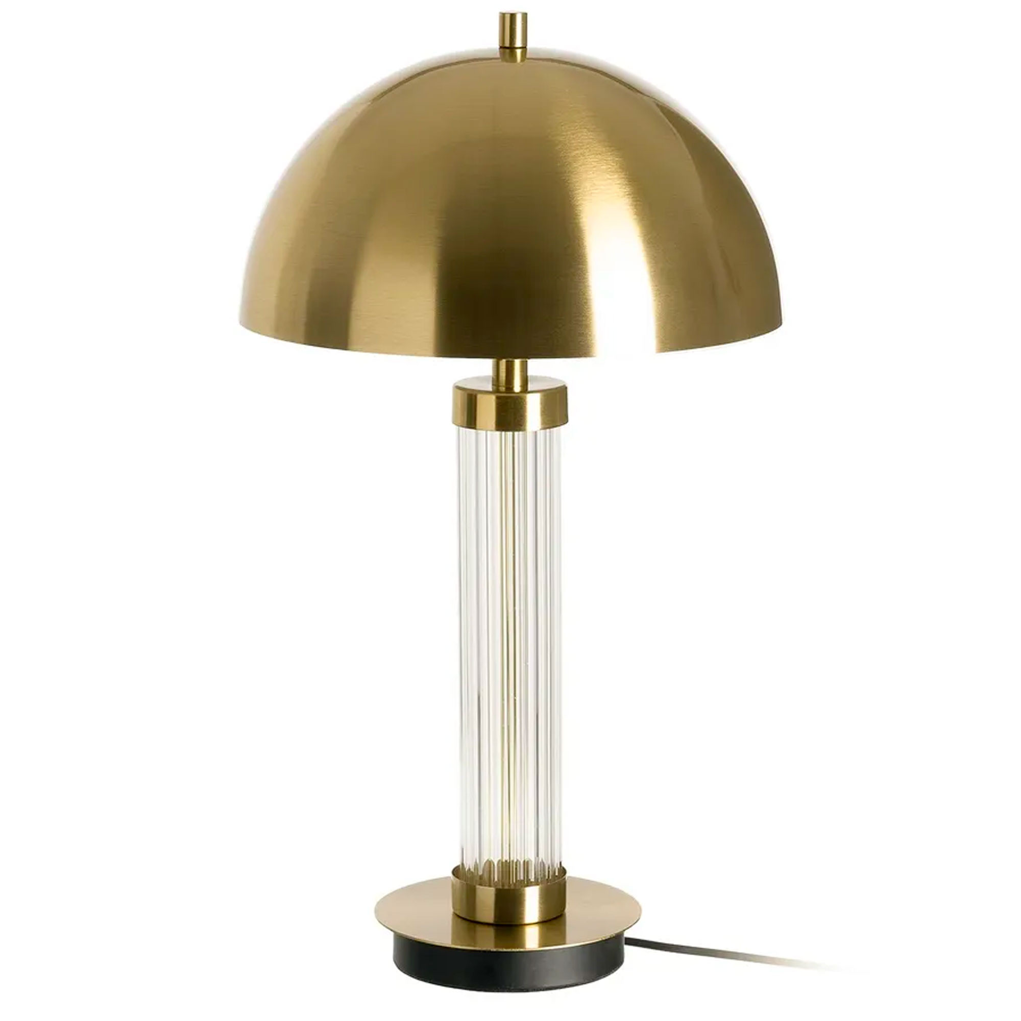 Lampe à poser métal doré et verre 30x30x53.5cm, WADIGA