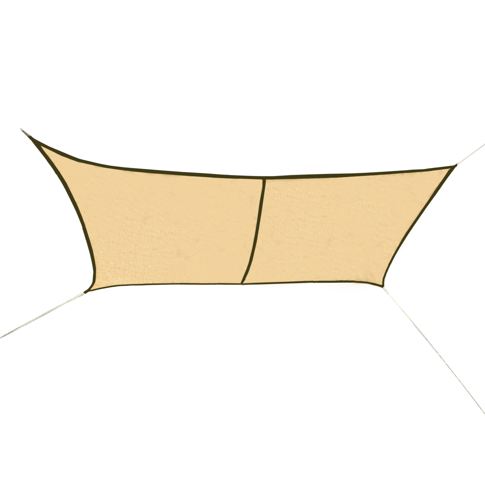 Voile d’ombrage rectangulaire en jute, HOME MAISON