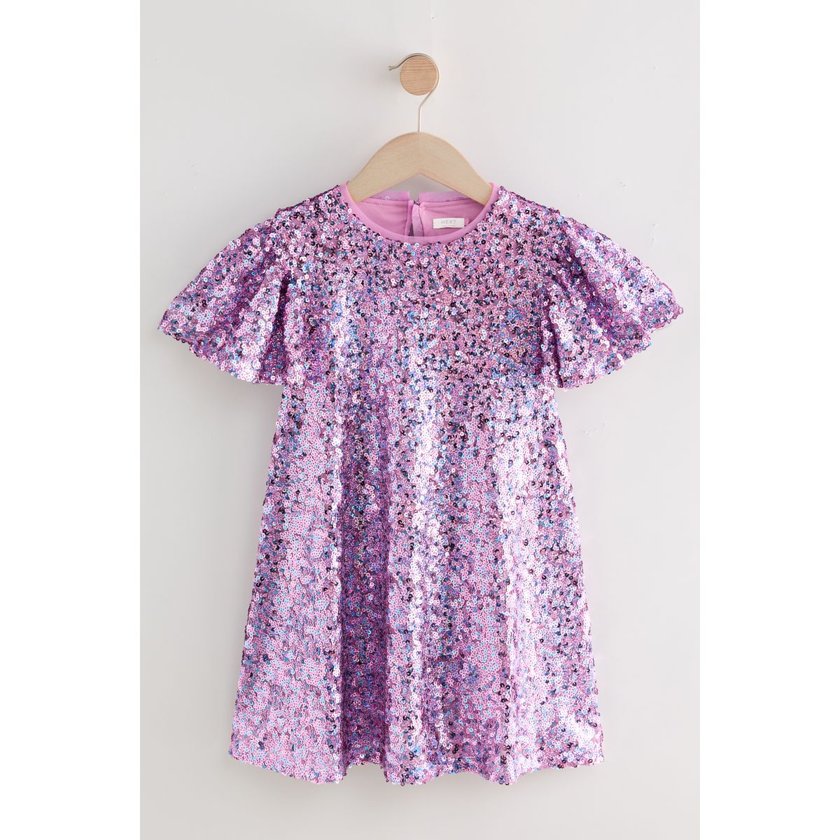 Robe de soirée à sequins et manches ange, NEXT