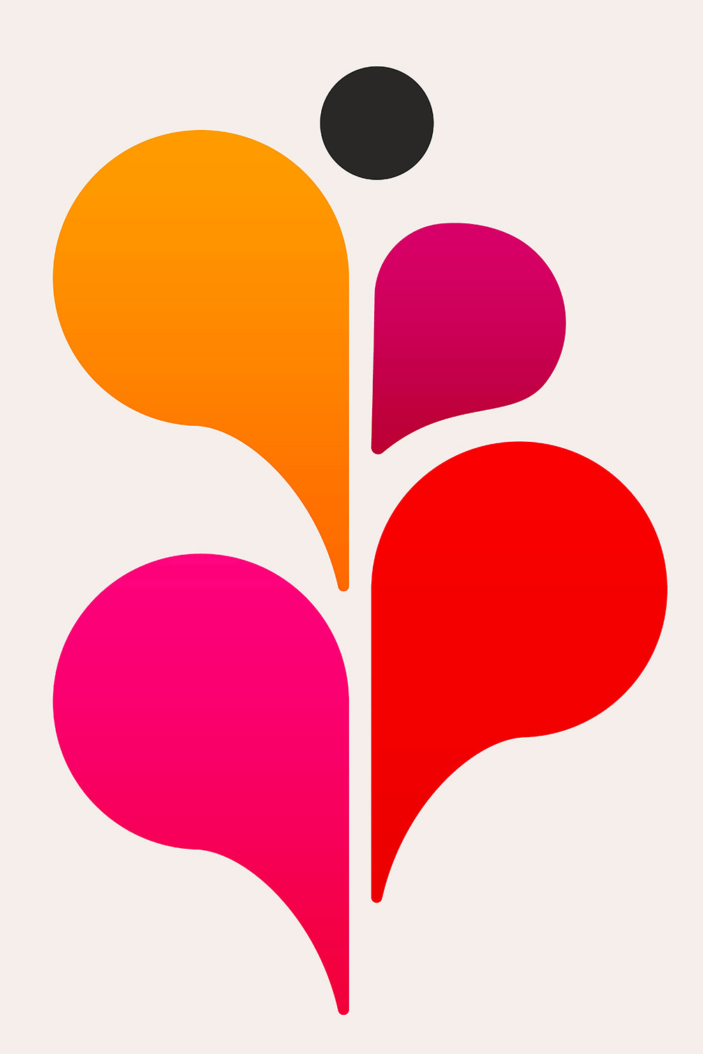 Tableau seventies pink, HEXOA