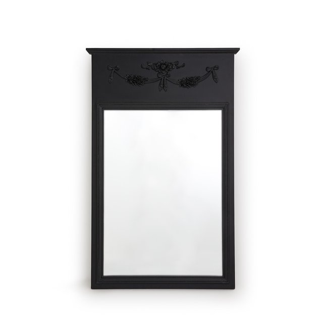 Miroir trumeau en bois 117x75 cm, Trumori Couleur noir <span itemprop=