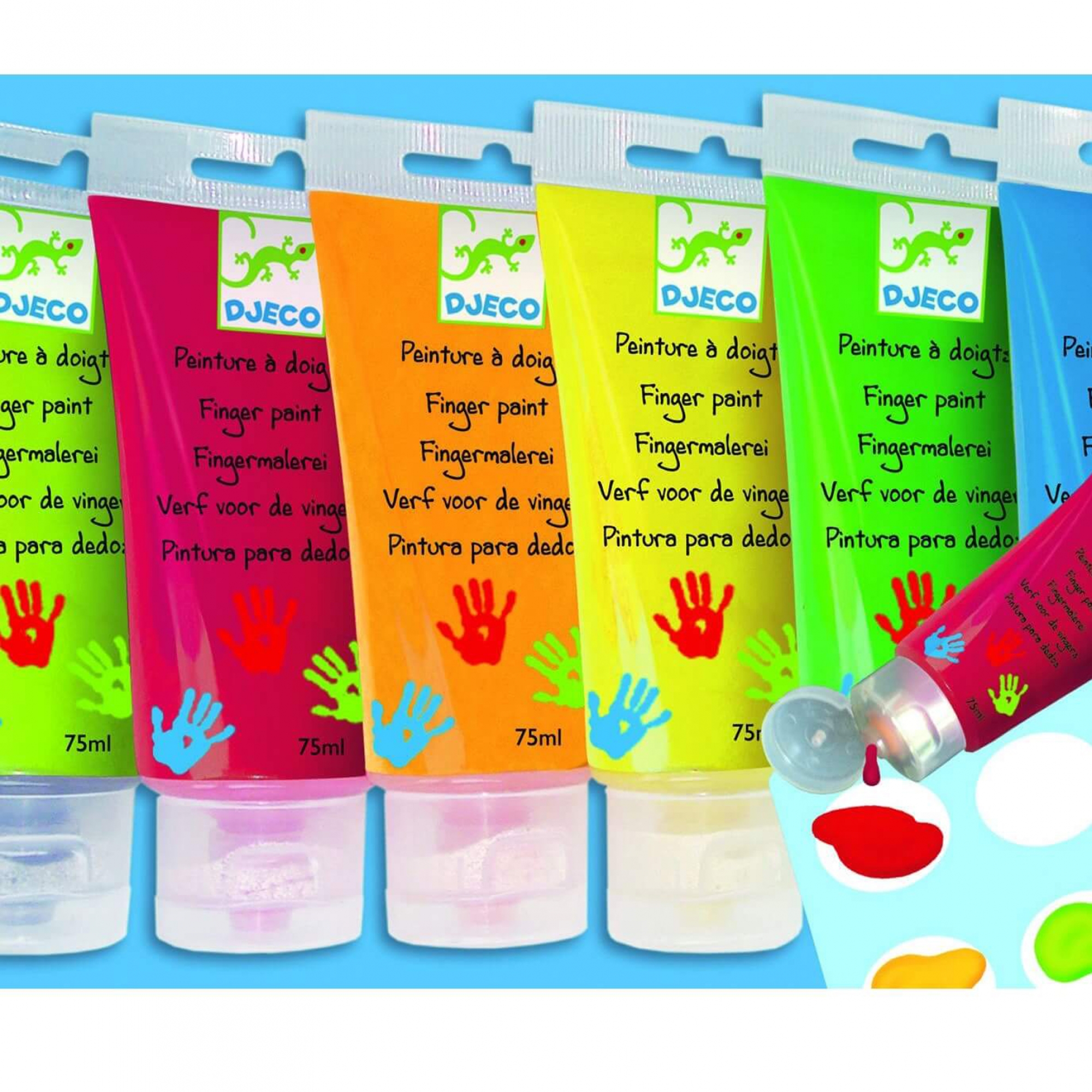 Tubes de peinture à doigt, DJECO