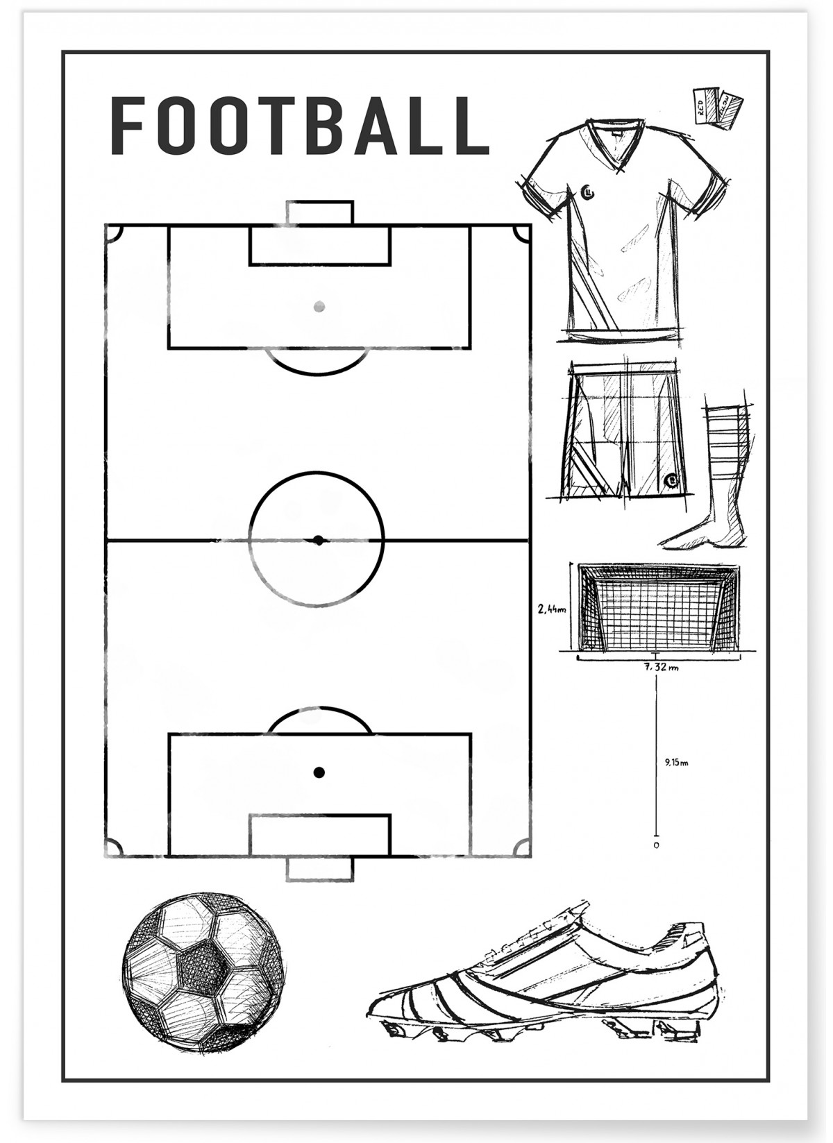 Affiche Terrain de football, L'AFFICHERIE