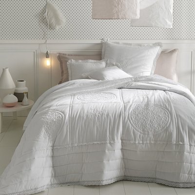 Oyena Embroidered & Quilted Bedspread in Cotton LA REDOUTE INTERIEURS