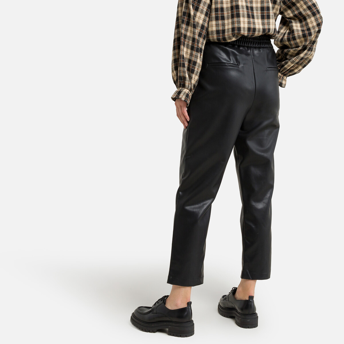 Zero Pantalon en simili noir style d\u00e9contract\u00e9 Mode Pantalons 