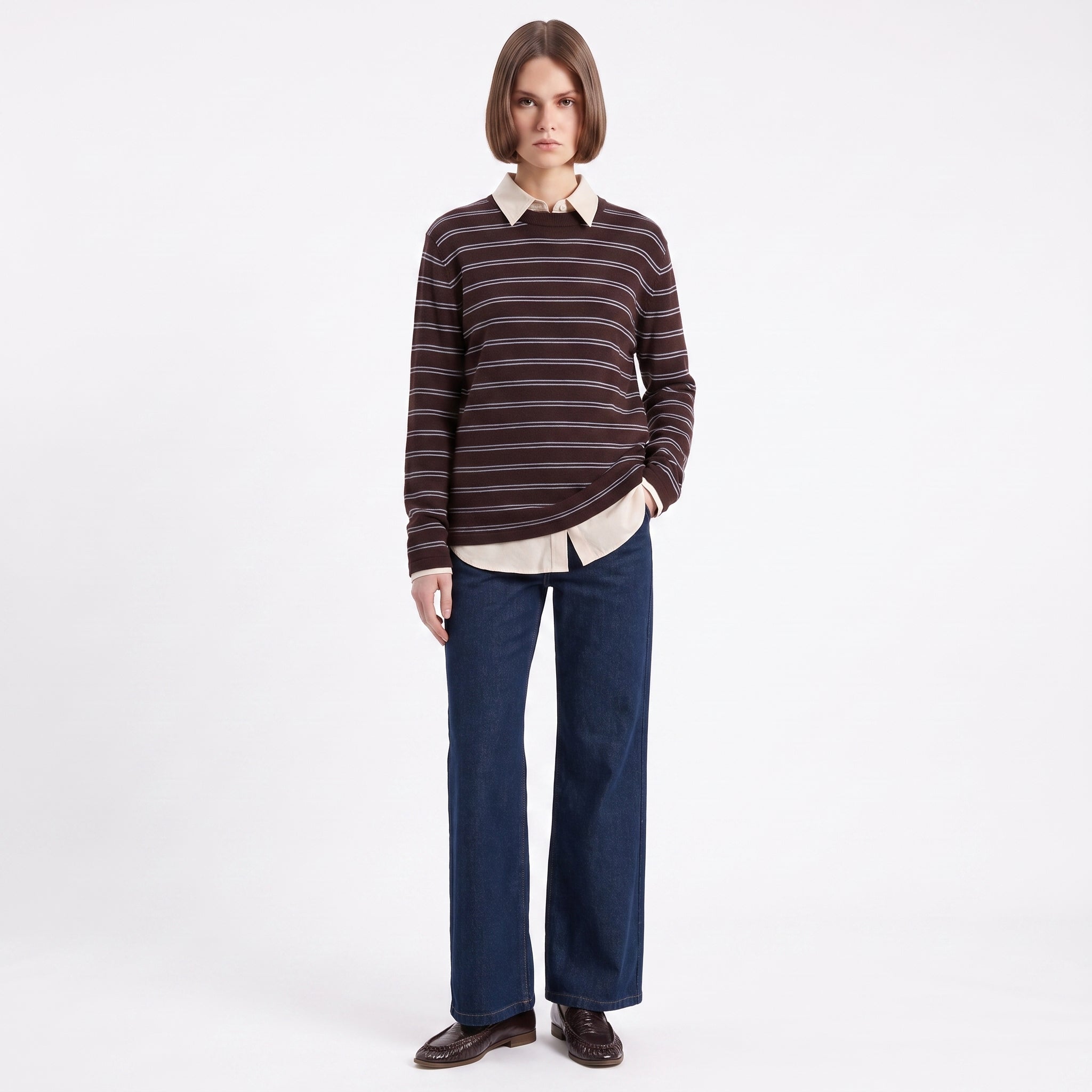 Pull femme à rayures fines en laine FLORIA, ARTLOVE
