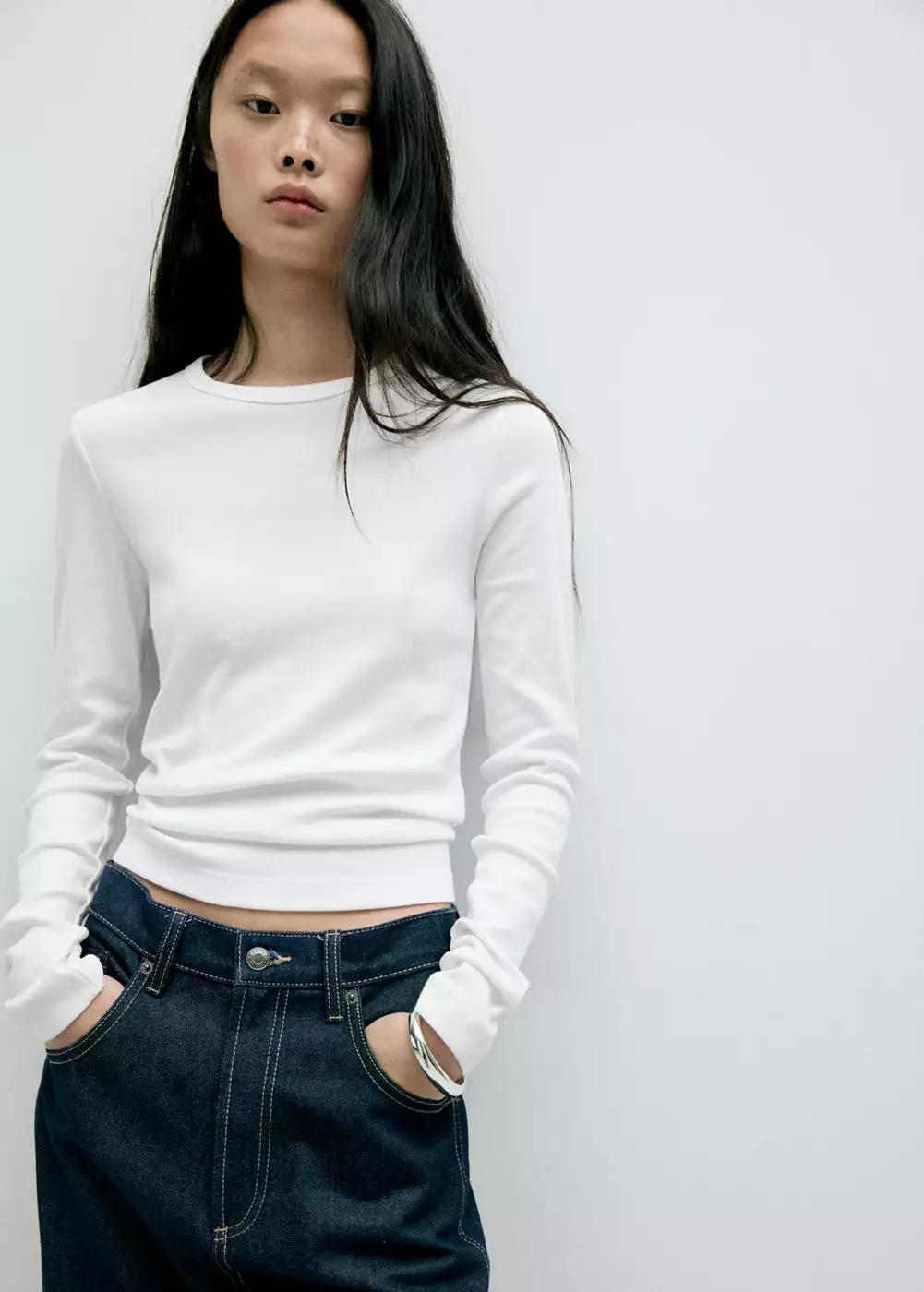 T-shirt coton ajusté, MANGO