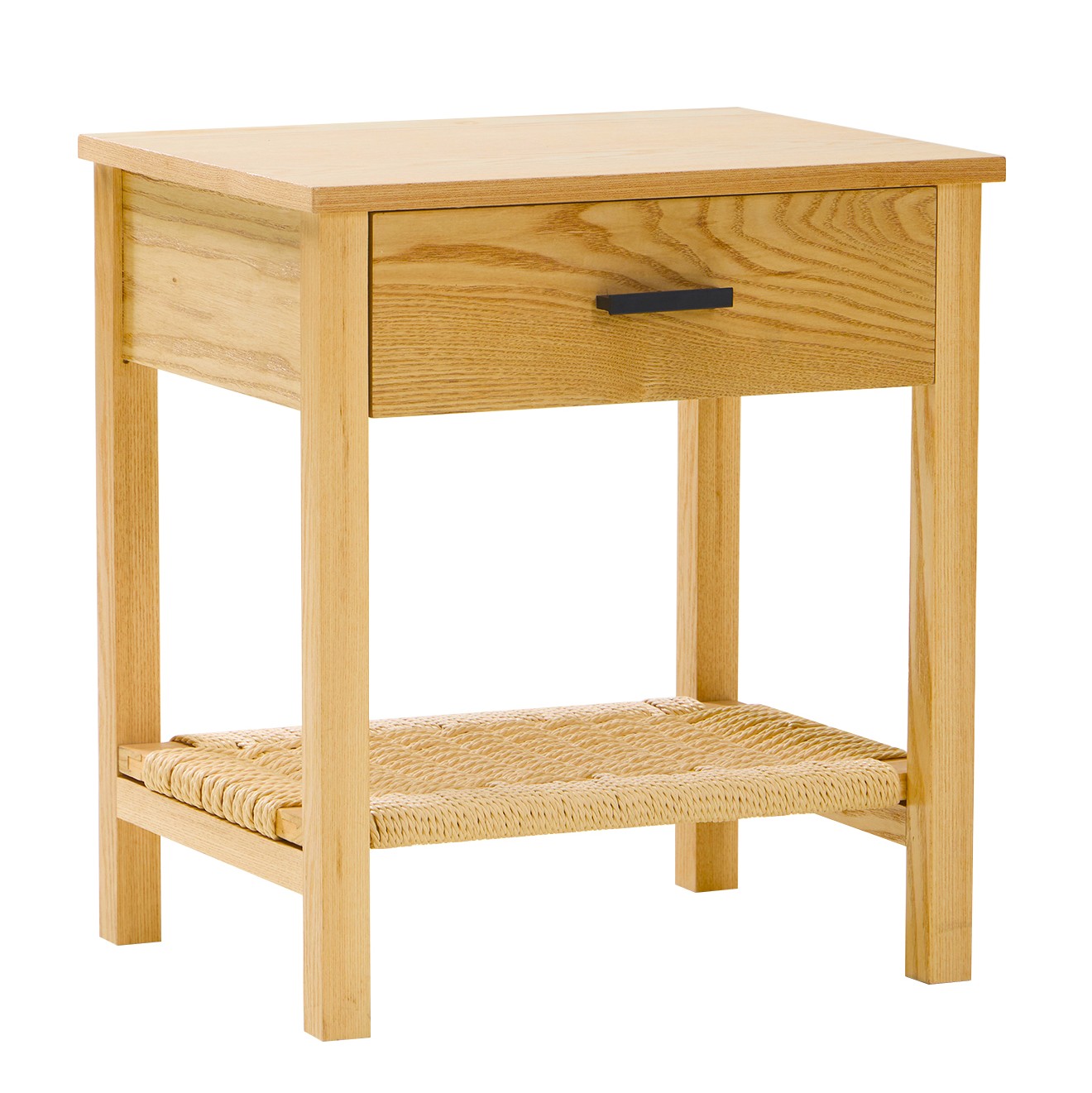 Table de chevet 1 tiroir,bois et corde, TENDO, NORDLYS