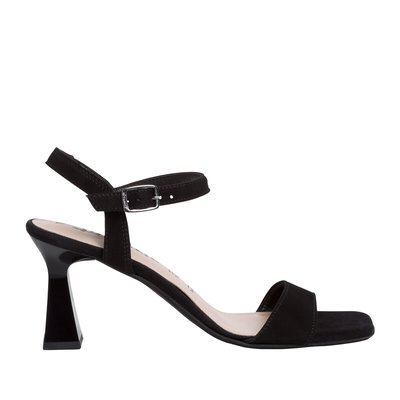 Leather High Heel Sandals with Square Toe TAMARIS