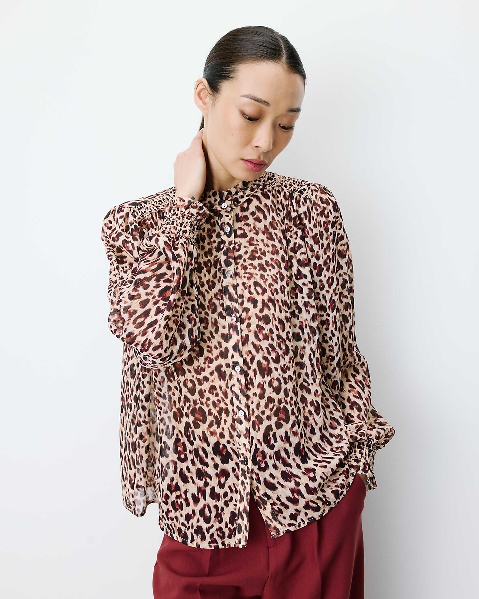 Blouse imprimé léopard, ALMIRA, GRACE & MILA