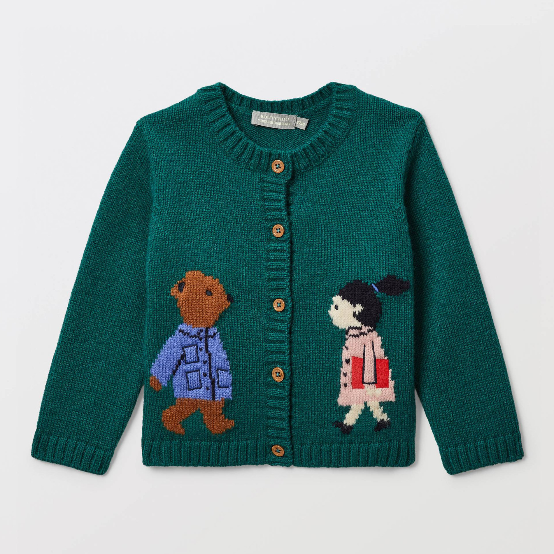 Cardigan tricot brodé, BOUT'CHOU