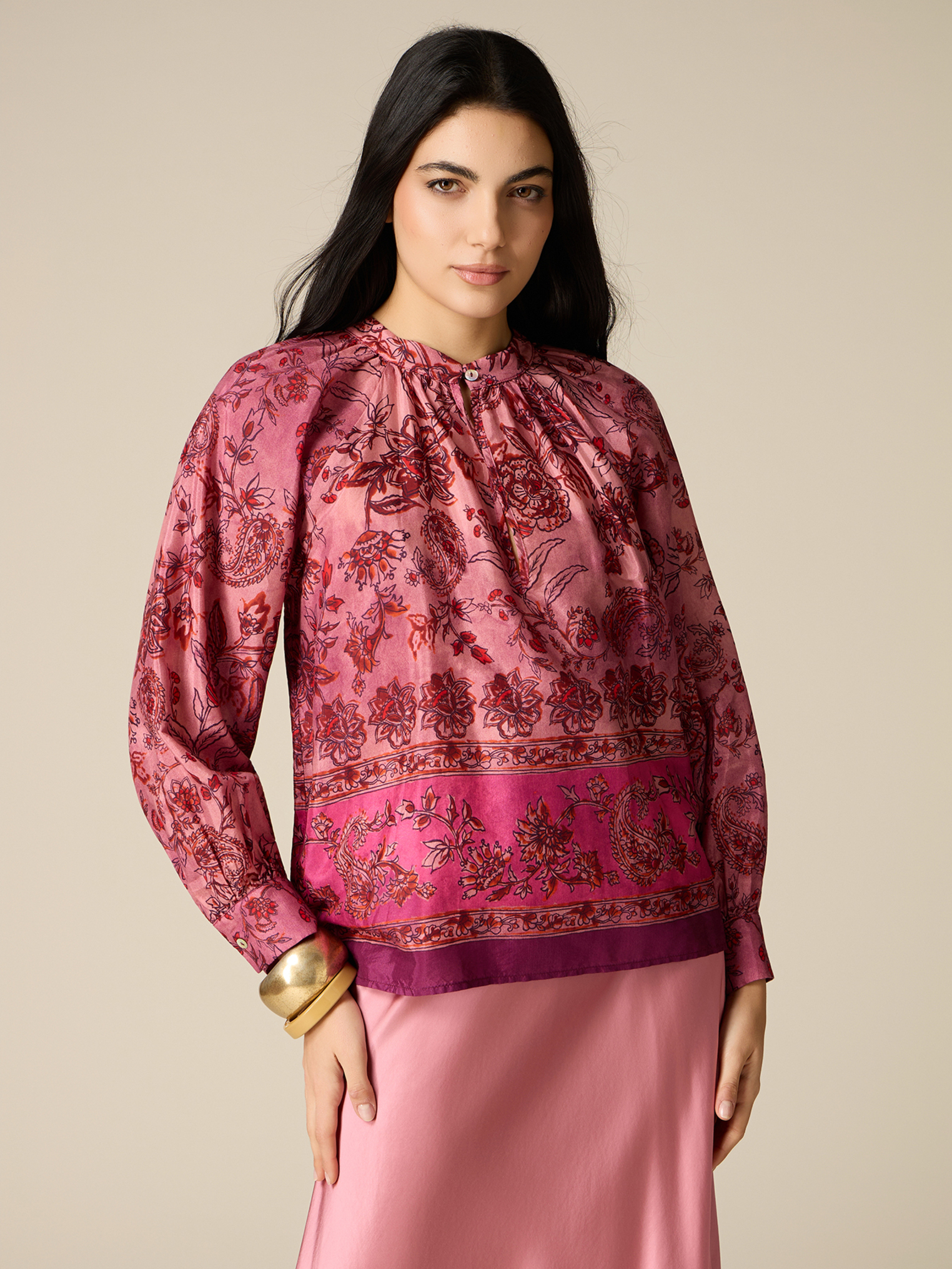 Blouse imprimé foulard, OLTRE