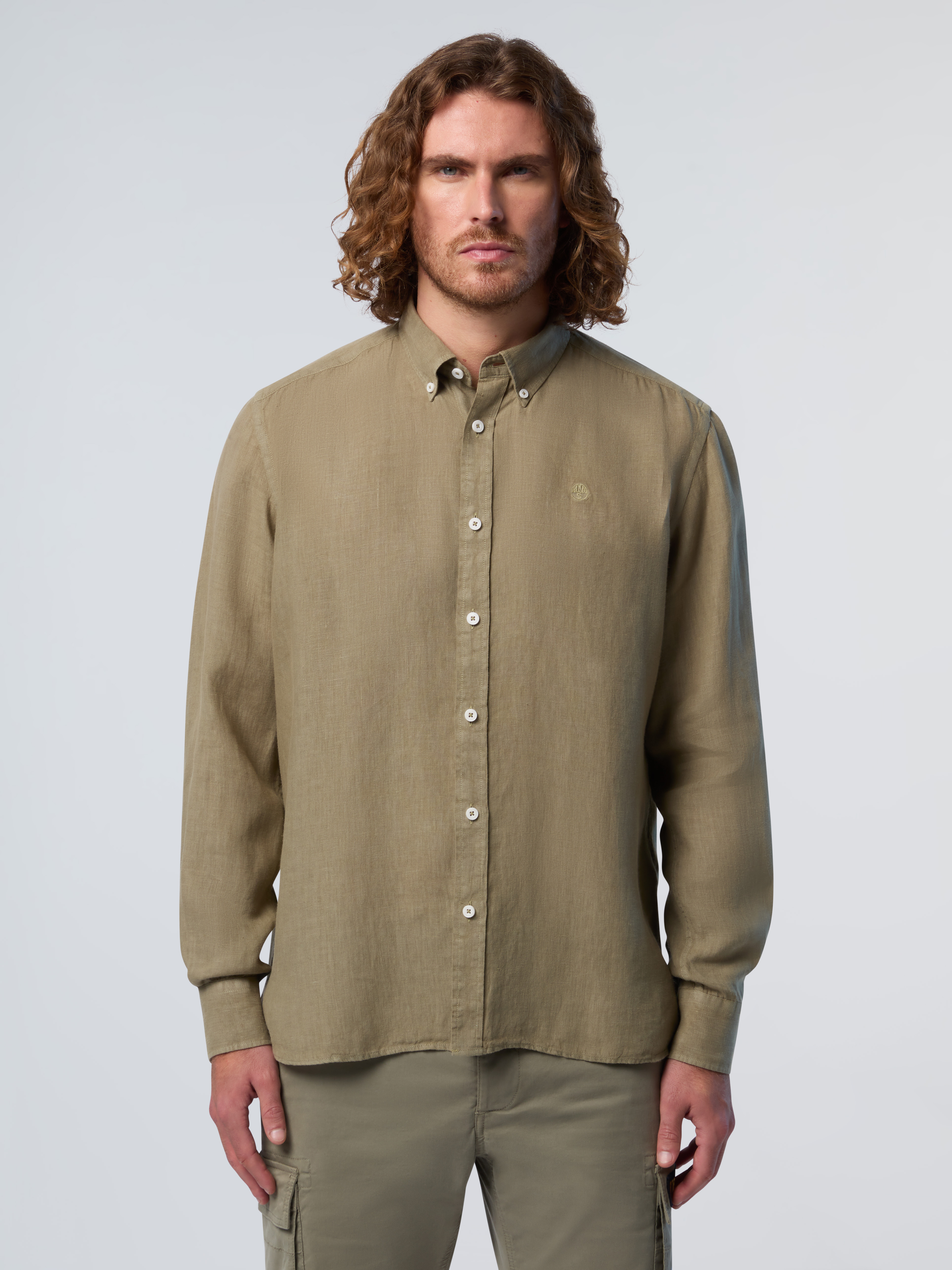 Chemise en lin avec boutons en corozo, NORTH SAILS