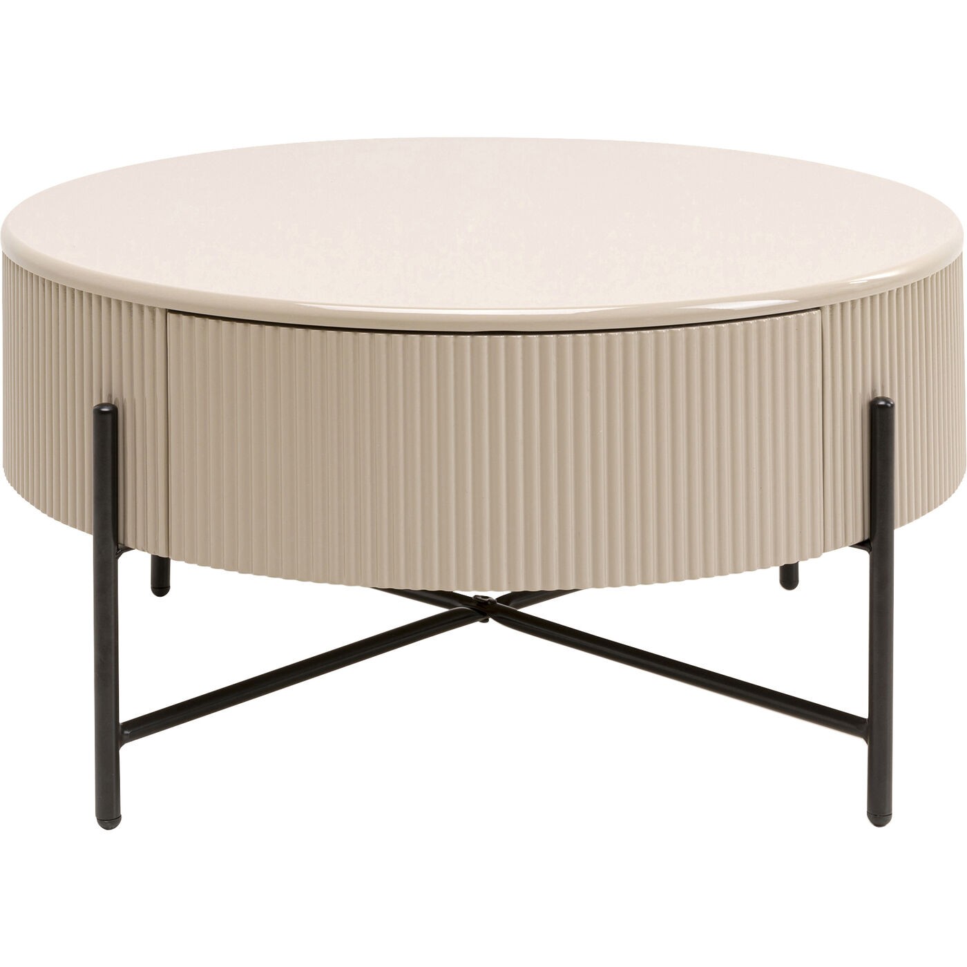 Table basse ronde à tiroir, RIFFLE, KARE DESIGN