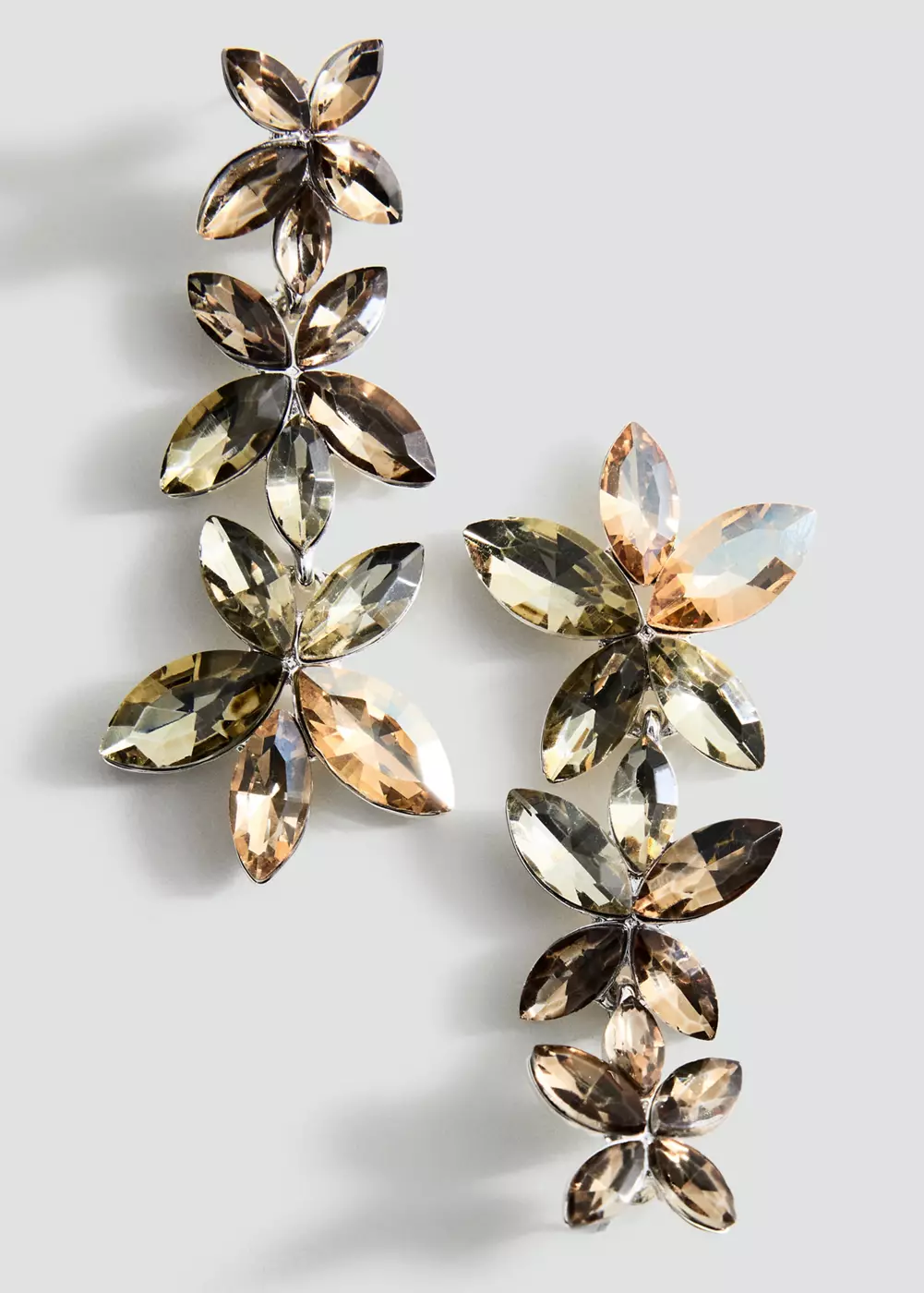 Boucles d'oreilles pendantes fleur, MANGO