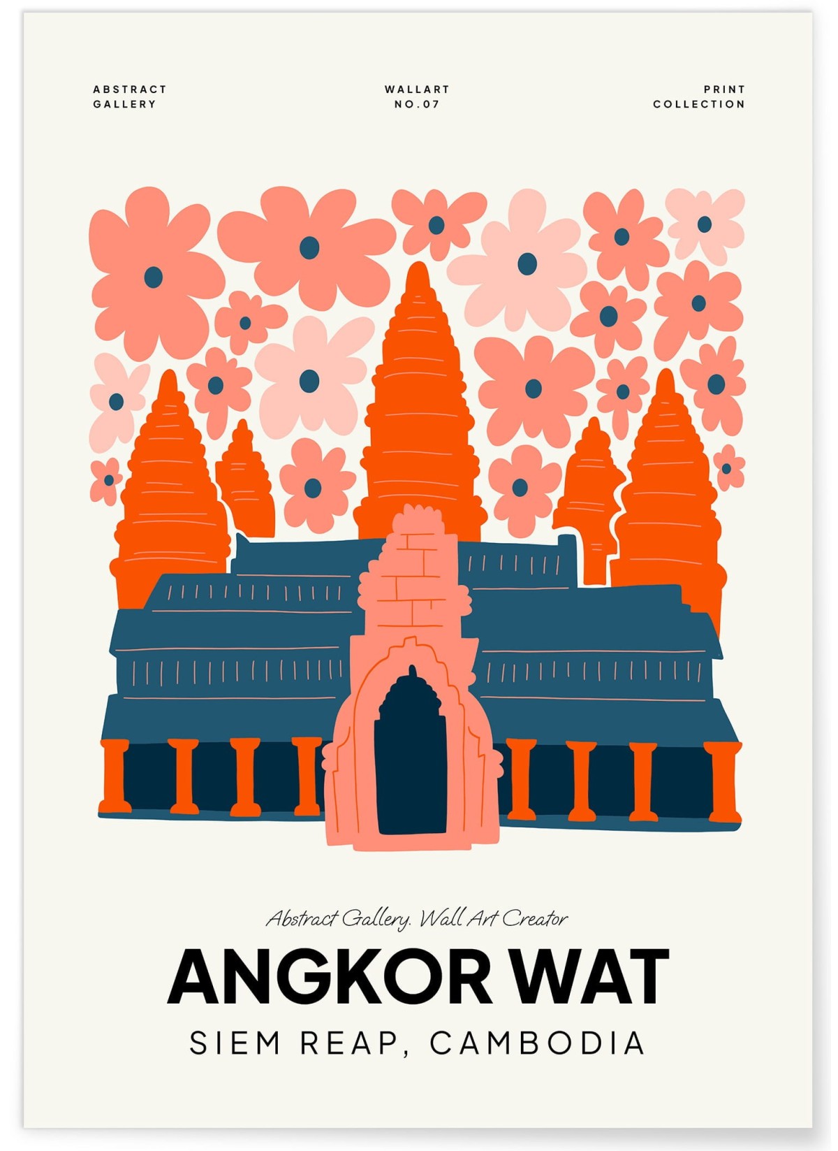 Affiche Cambodge Angkor Wat, L'AFFICHERIE