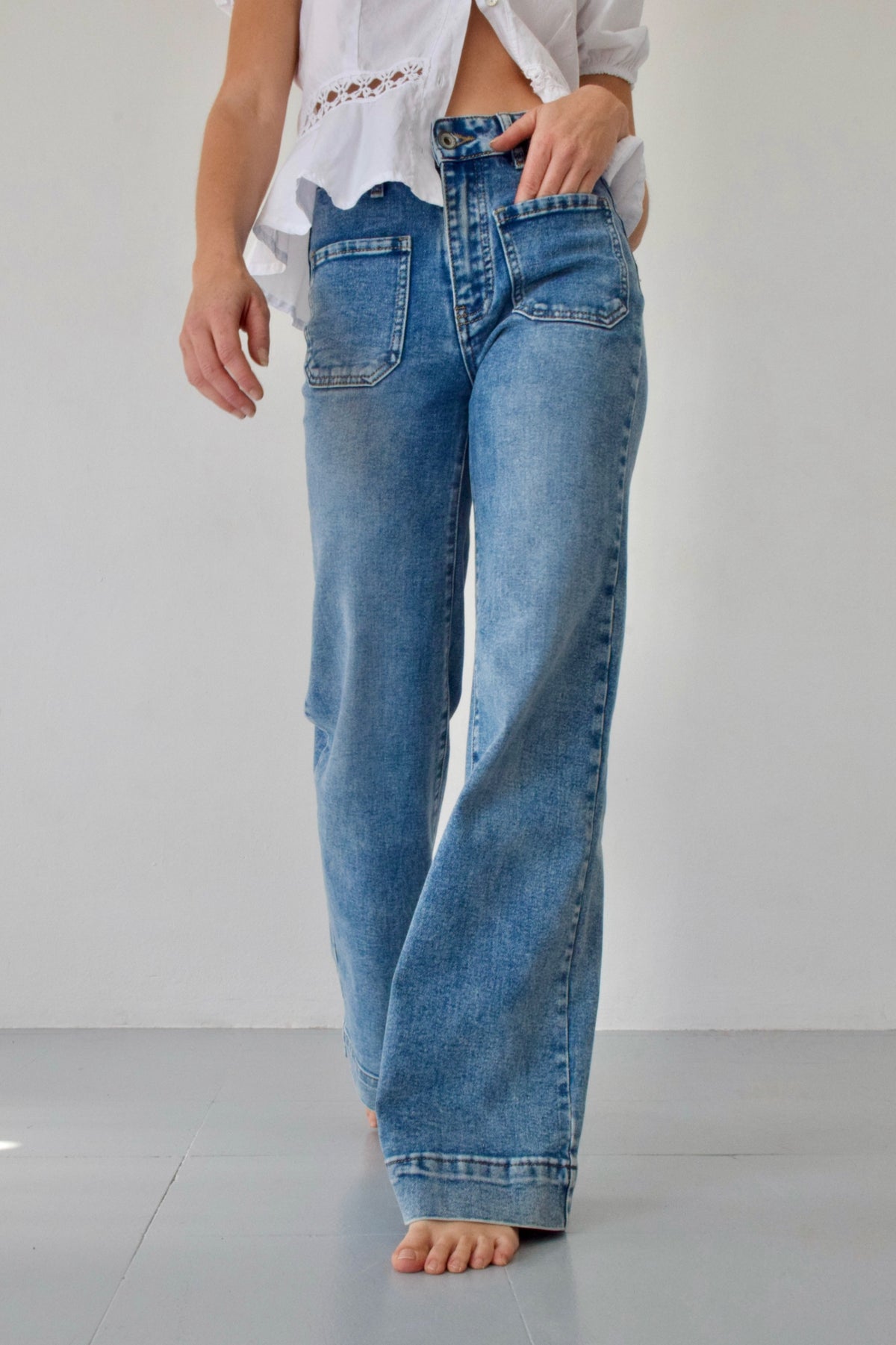 Jean stretch taille mi-haute CLAUDIA, MINDTRAVELER