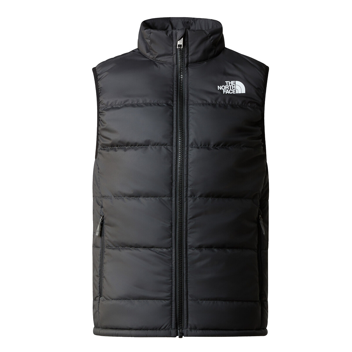 Logo Print Padded Gilet with High Neck