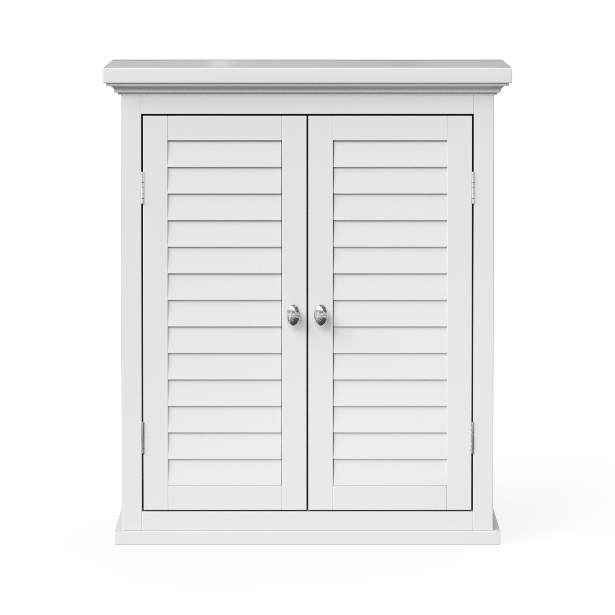 Armoire Murale Salle de Bain avec 2 Portes & Étagère, Blanc, GLANCY, TEAMSON HOME