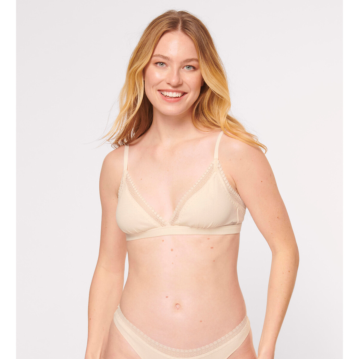 Image of Go Ribbed Cotton Bralette
