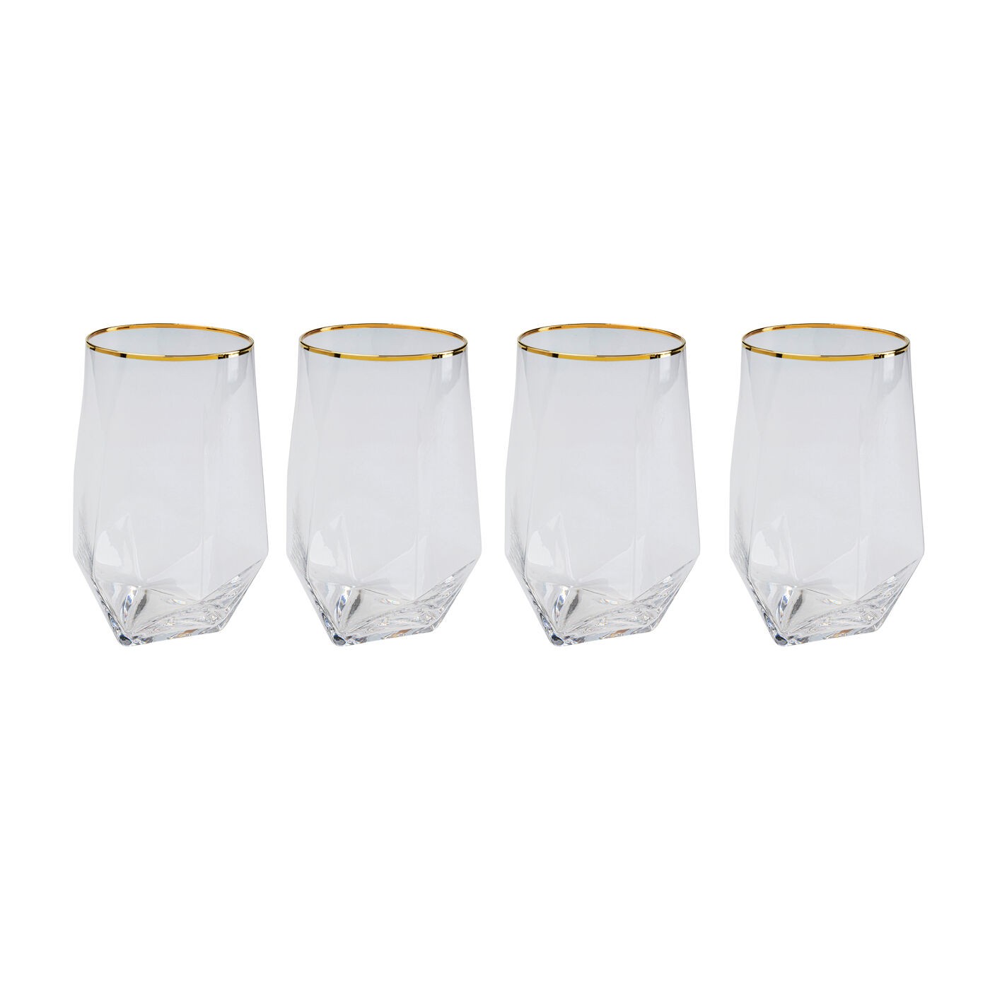 Lot de 4 verres à eau à bordure, DIAMOND, KARE DESIGN