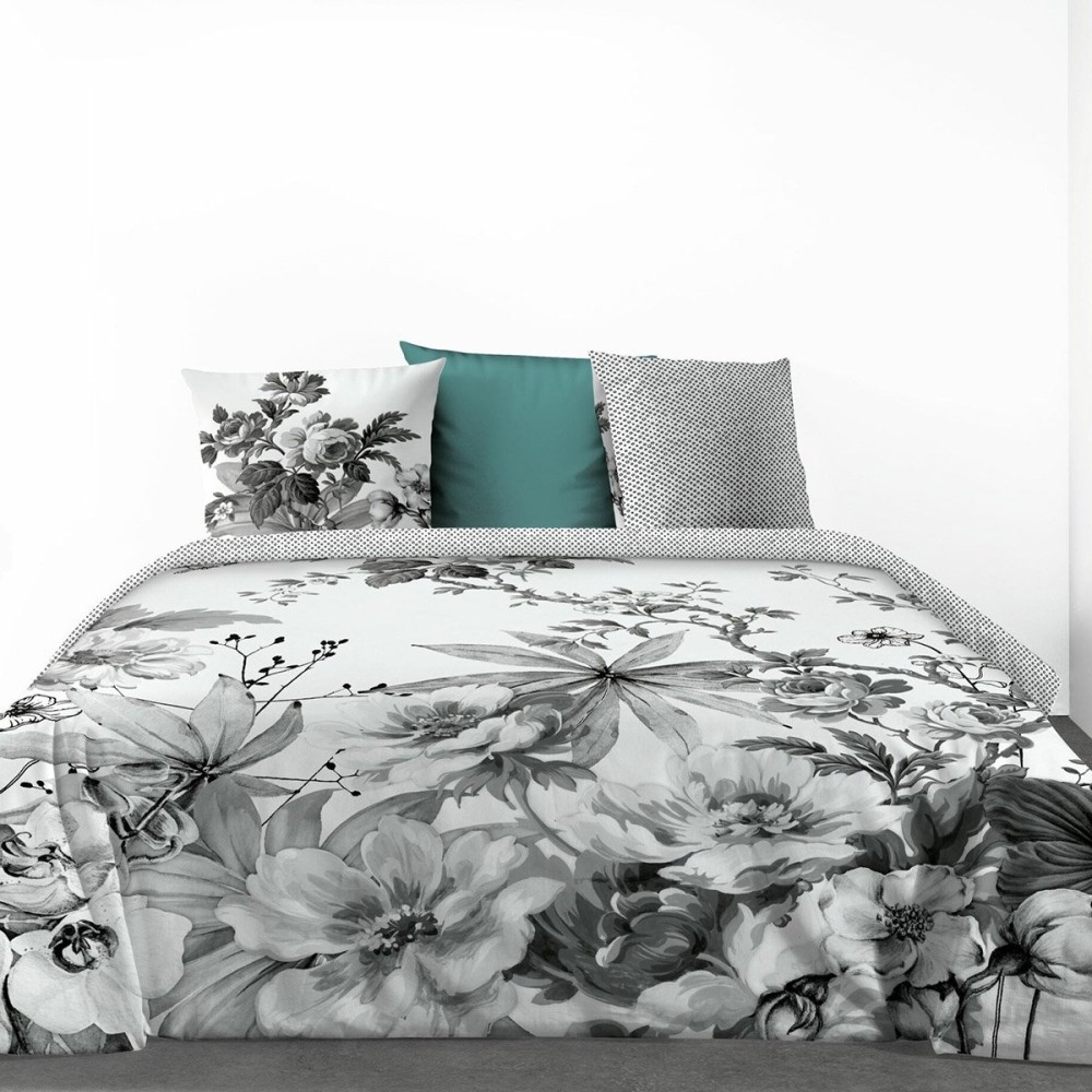 Housse de couette 240x220 Gallica + 2 taies coton 57 fils, DECORATIE