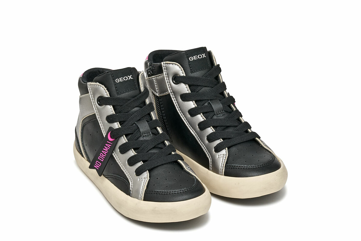 Kids Gisli Breathable High Top Trainers, GEOX