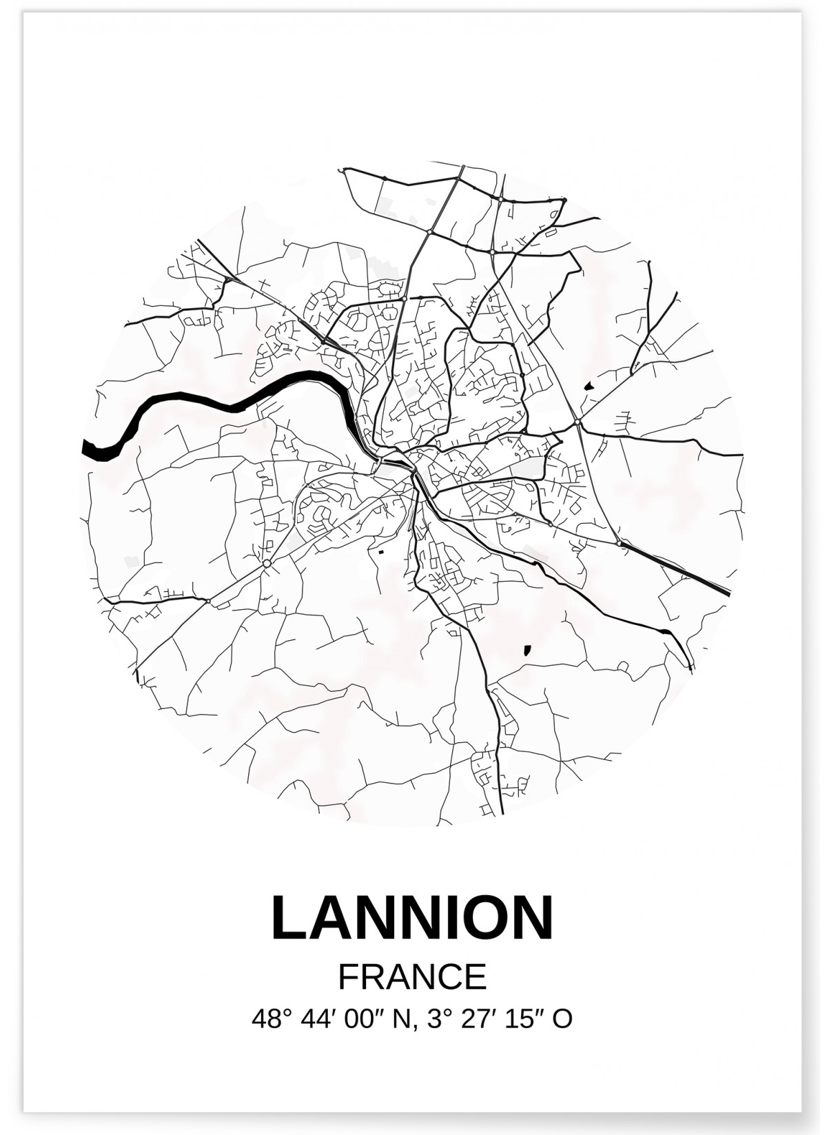 Affiche Carte Lannion, L'AFFICHERIE