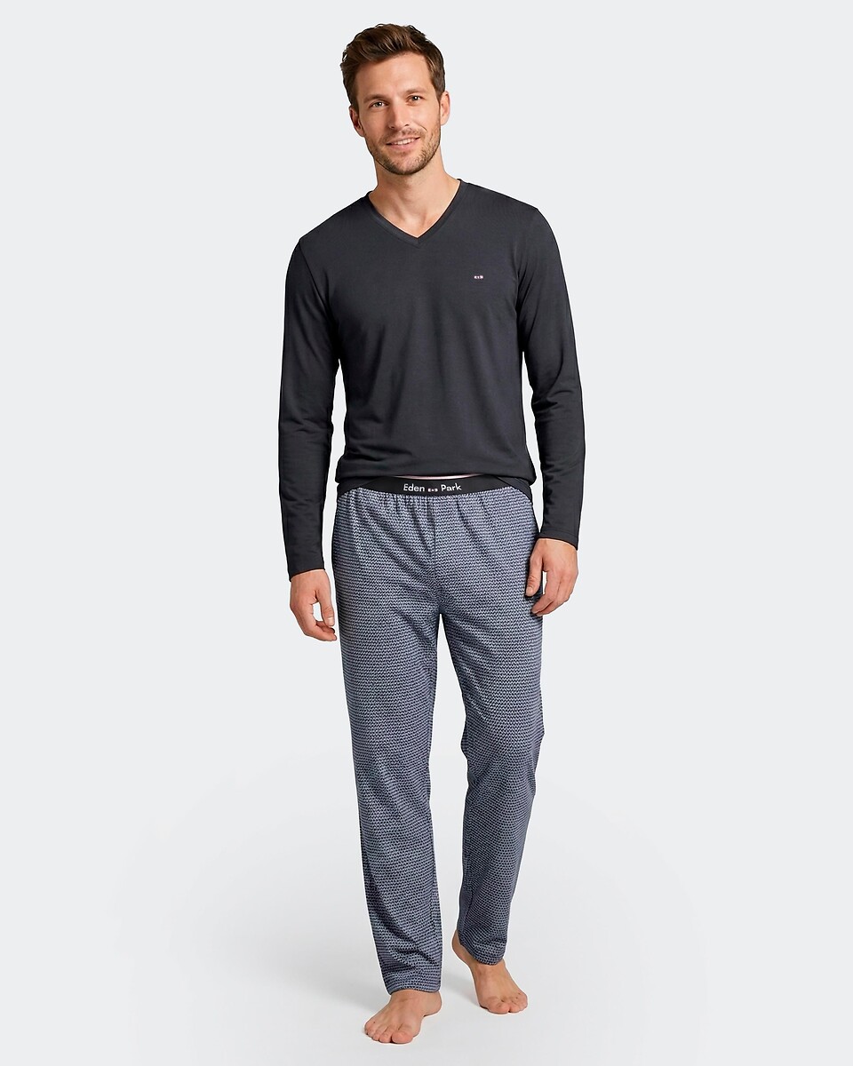Pyjama long, pantalon imprimé, EDEN PARK