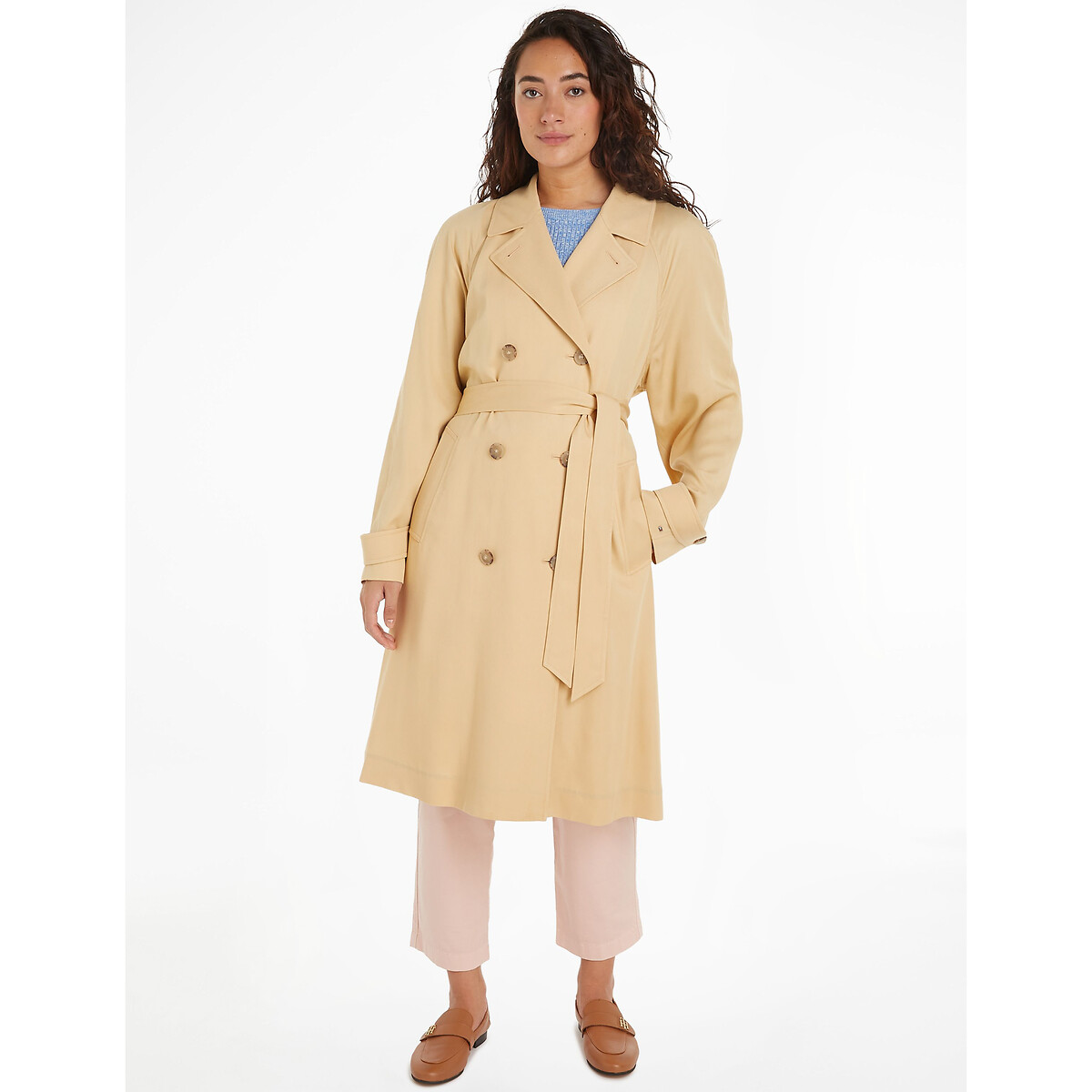Image of Long Loose Fit Trench Coat
