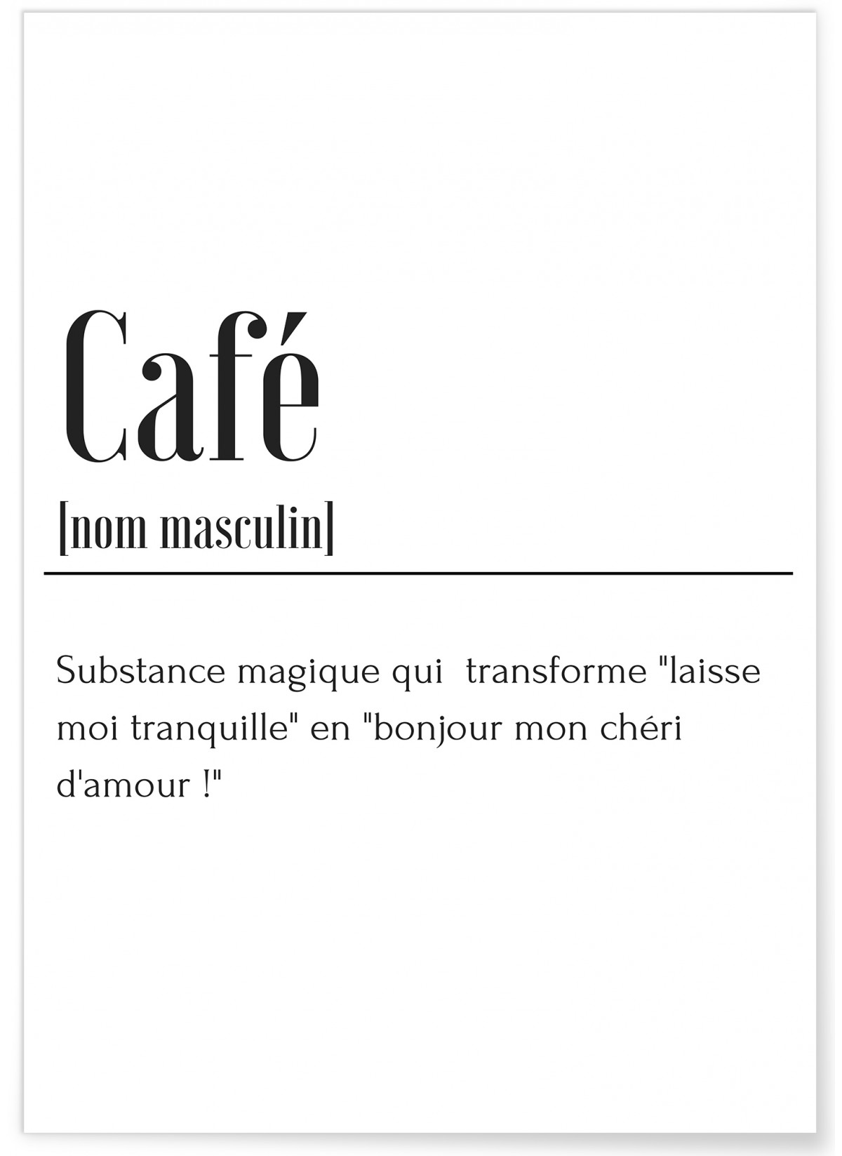 Poster Définition Café, L'AFFICHERIE