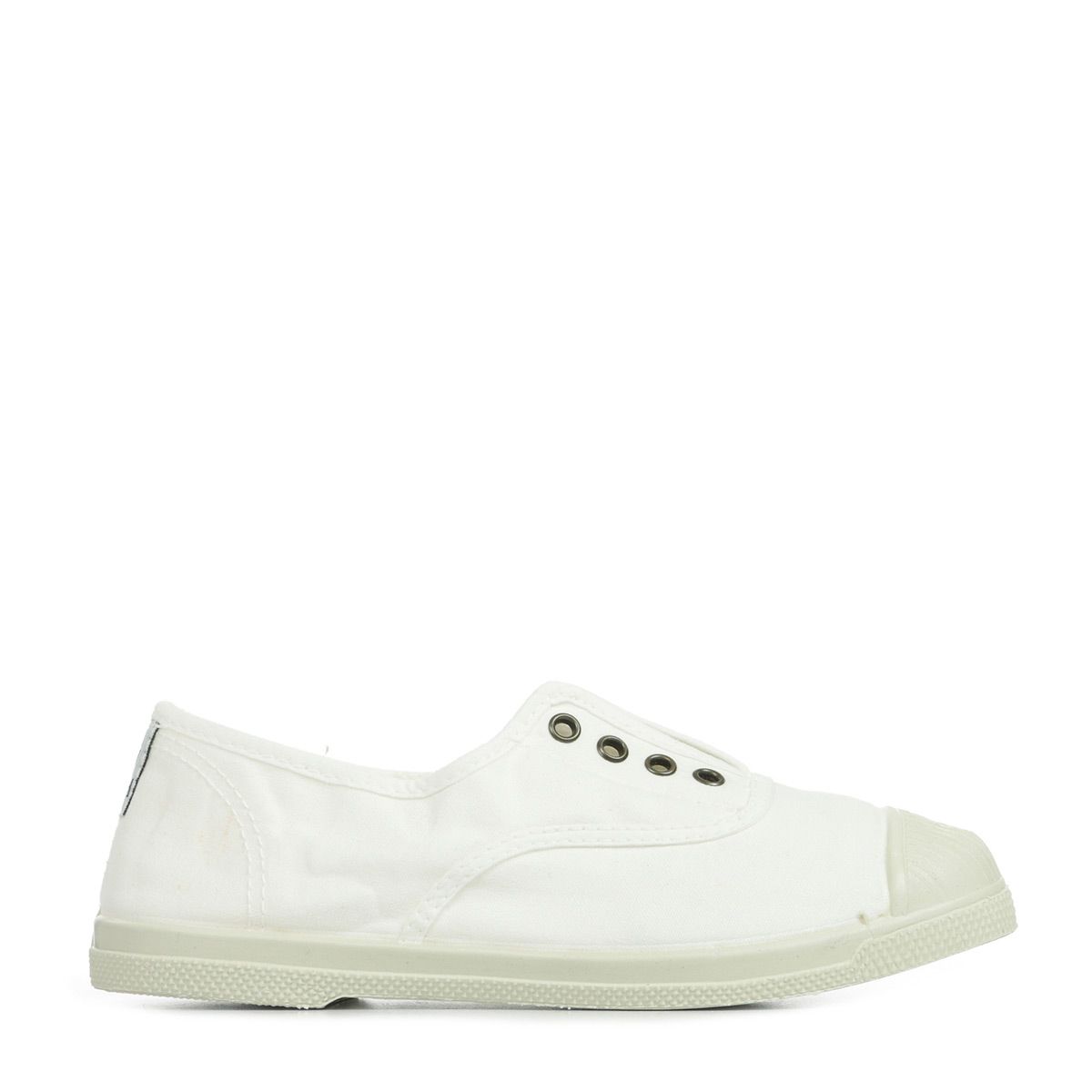 Tennis toile blanche fille La Redoute
