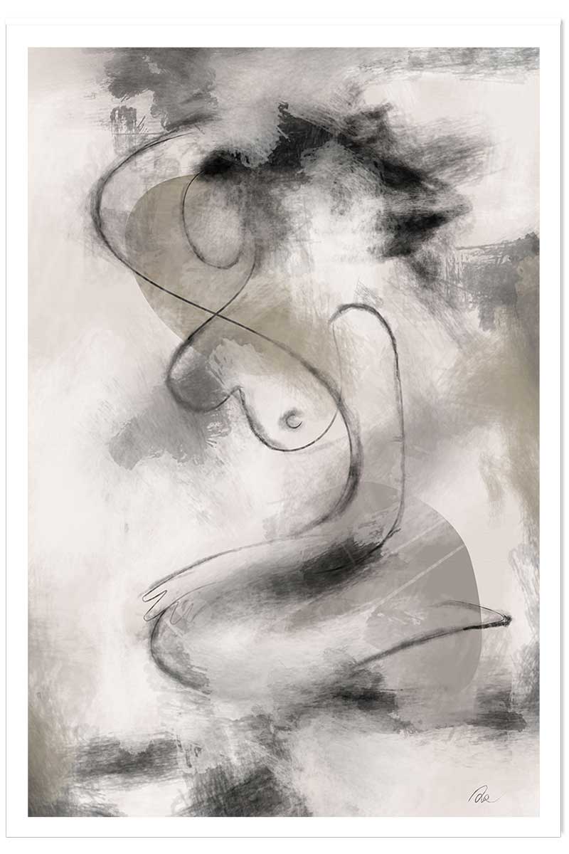 Affiche Eclats et courbe, HEXOA