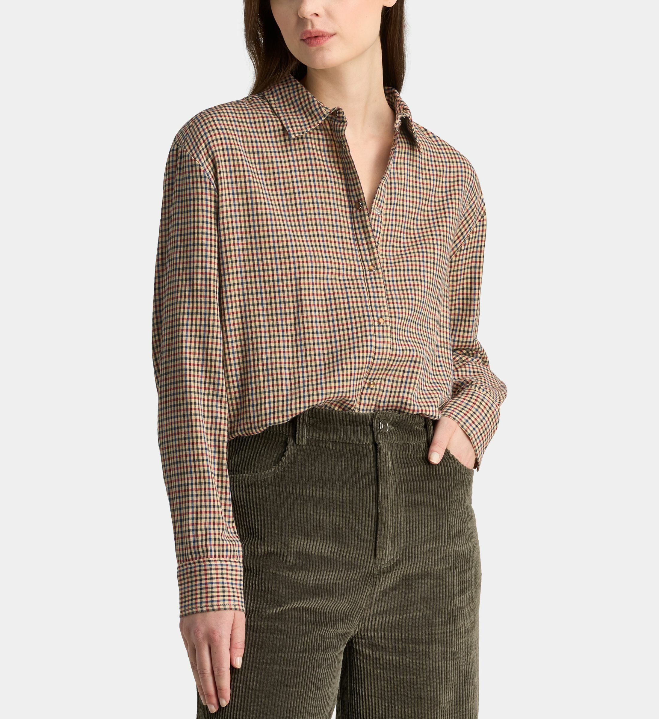 Chemise alma ct en coton à carreaux, GALERIES LAFAYETTE