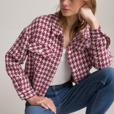 Recycled Houndstooth Check Jacket LA REDOUTE COLLECTIONS