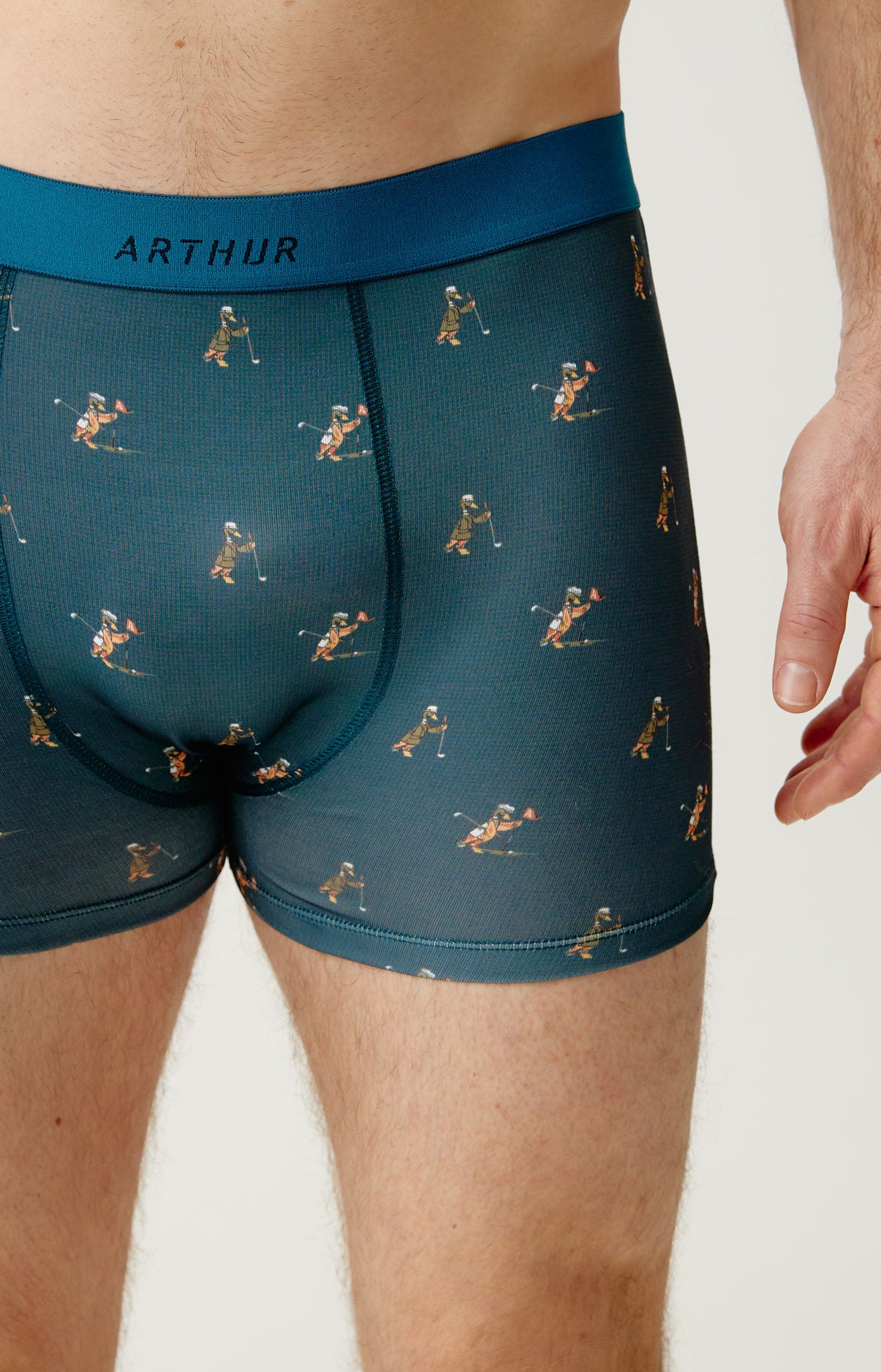 Boxer en microfibre imprimé Touche pas à mon putt, ARTHUR