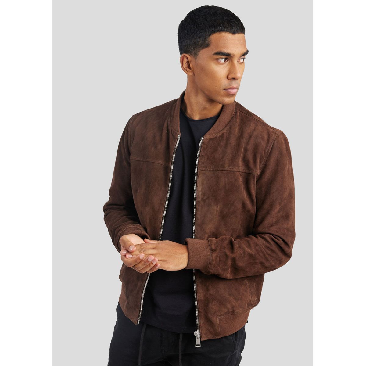 Blouson sans col zipp en cuir bower 3 african Redskins La Redoute