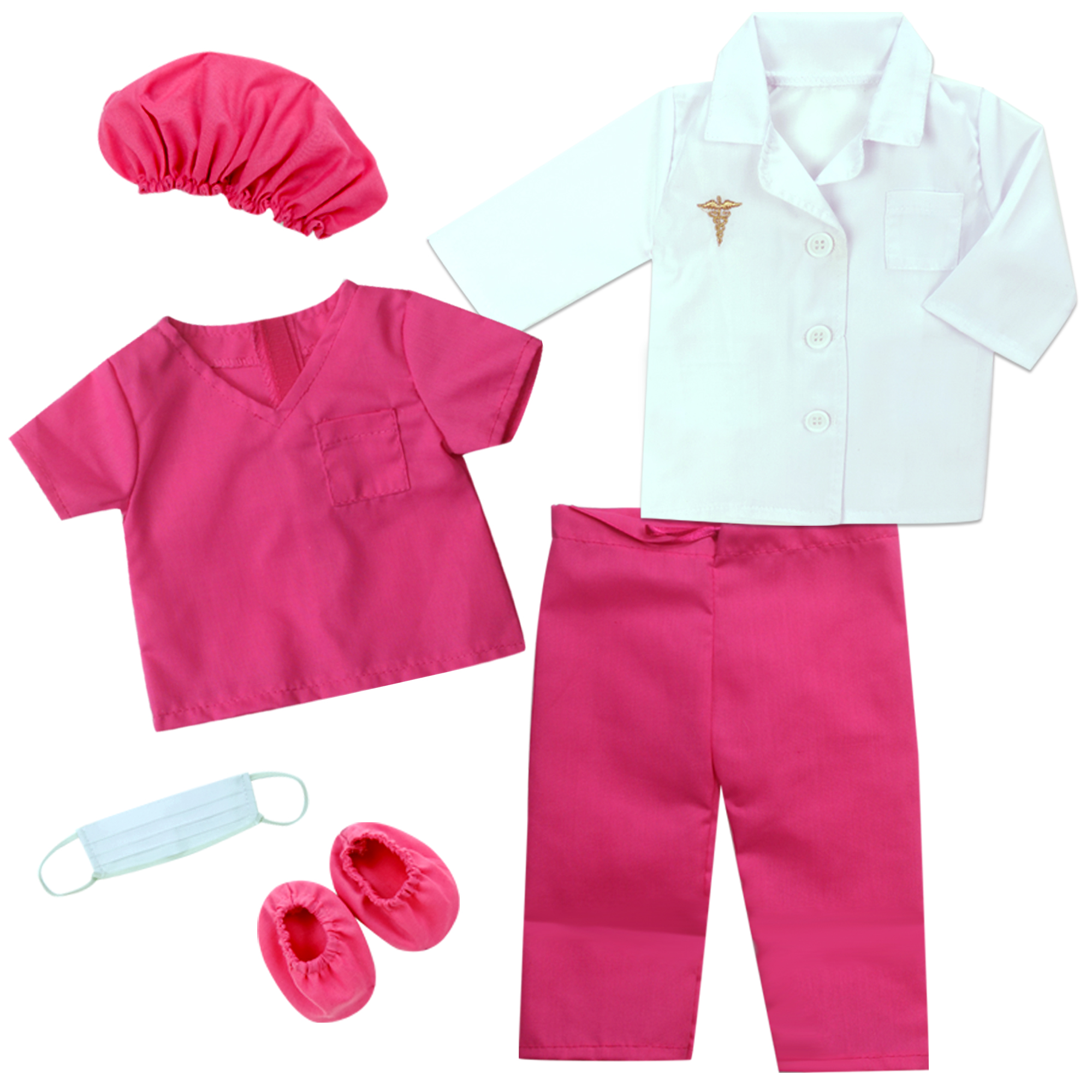 6 Pcs Lot Vêtements Médecin Poupée, TEAMSON KIDS