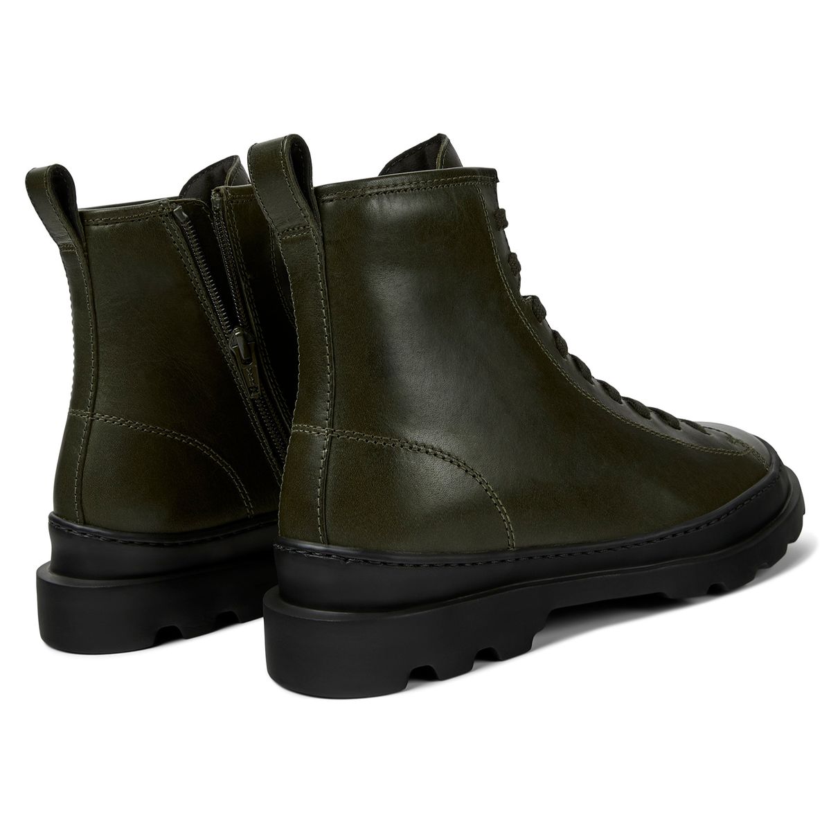 Camper Bottines Brutus Femme - Cuir - Semelle EVA - Tige Cheville - Fermeture Zip