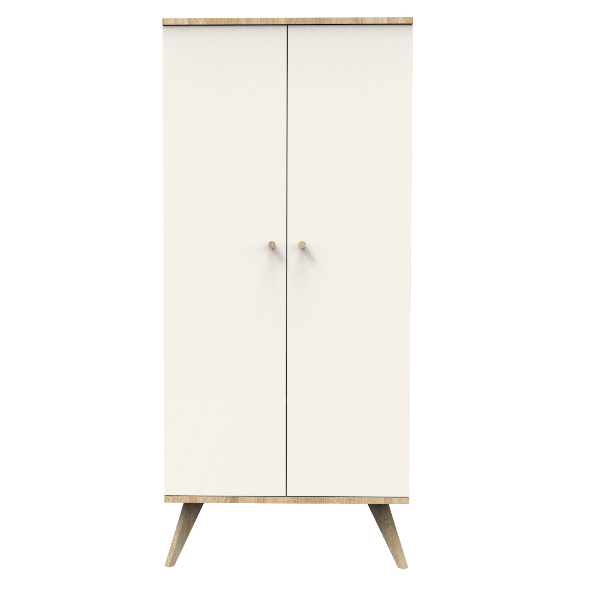 Armoire 2 portes avec pieds bois, SAUTHON