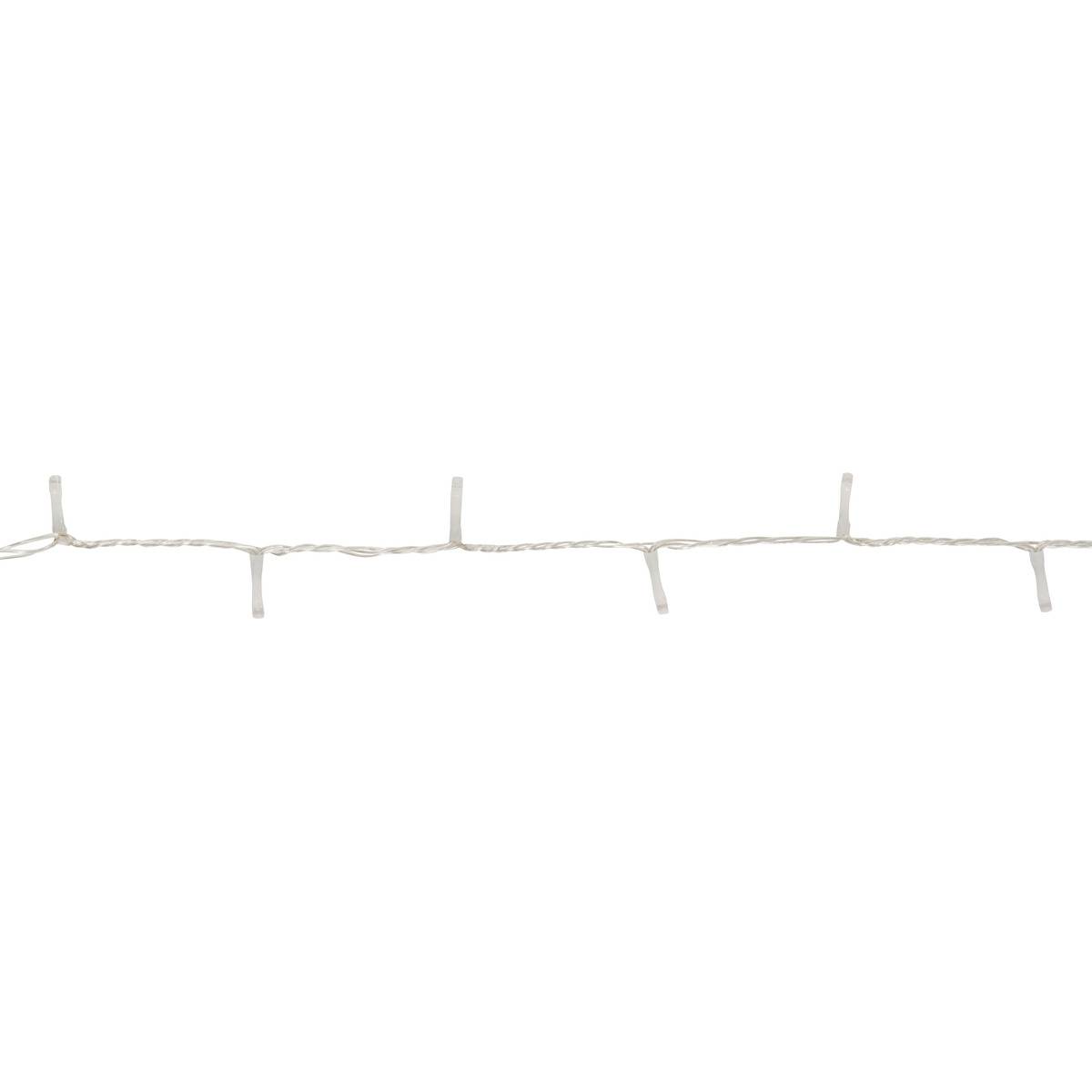 Guirlande lumineuse d'extérieur 7,5 m 100 LED ambré fil transparent 13 fonctions avec minuteur sur secteur, ATMOSPHERA