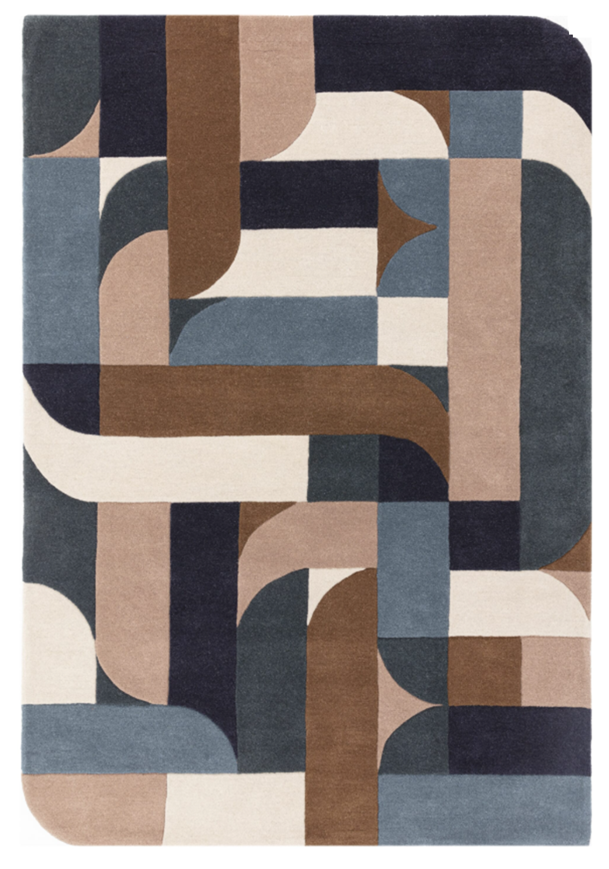 Tapis moderne tufté main en laine JINGA, NOVATREND