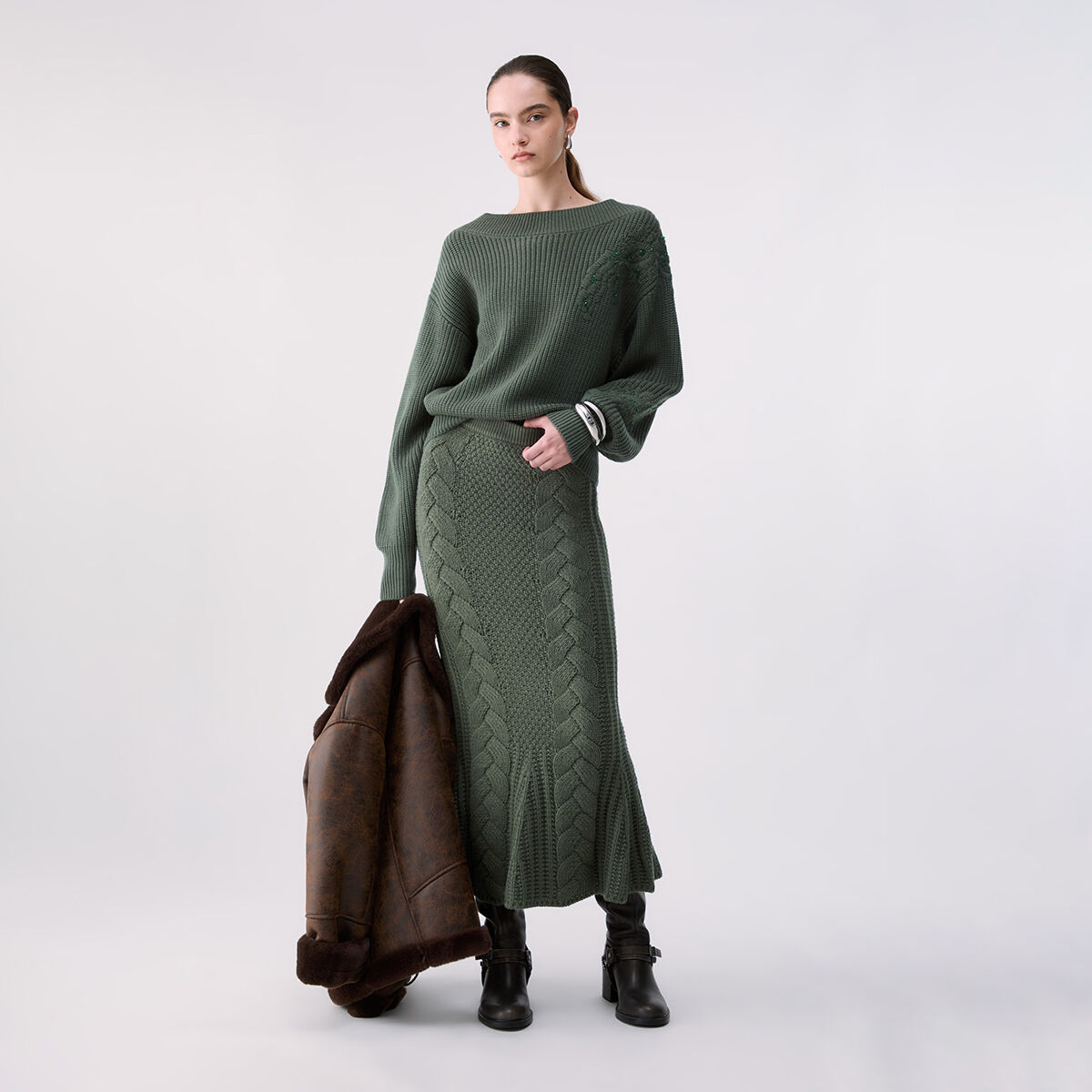 Maille en laine avec broderie, LIU JO