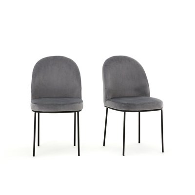 Комплект из 2 велюровых набивных стульев, Topim LA REDOUTE INTERIEURS