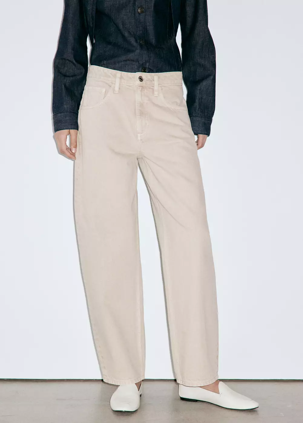 Jean balloon taille normale, MANGO