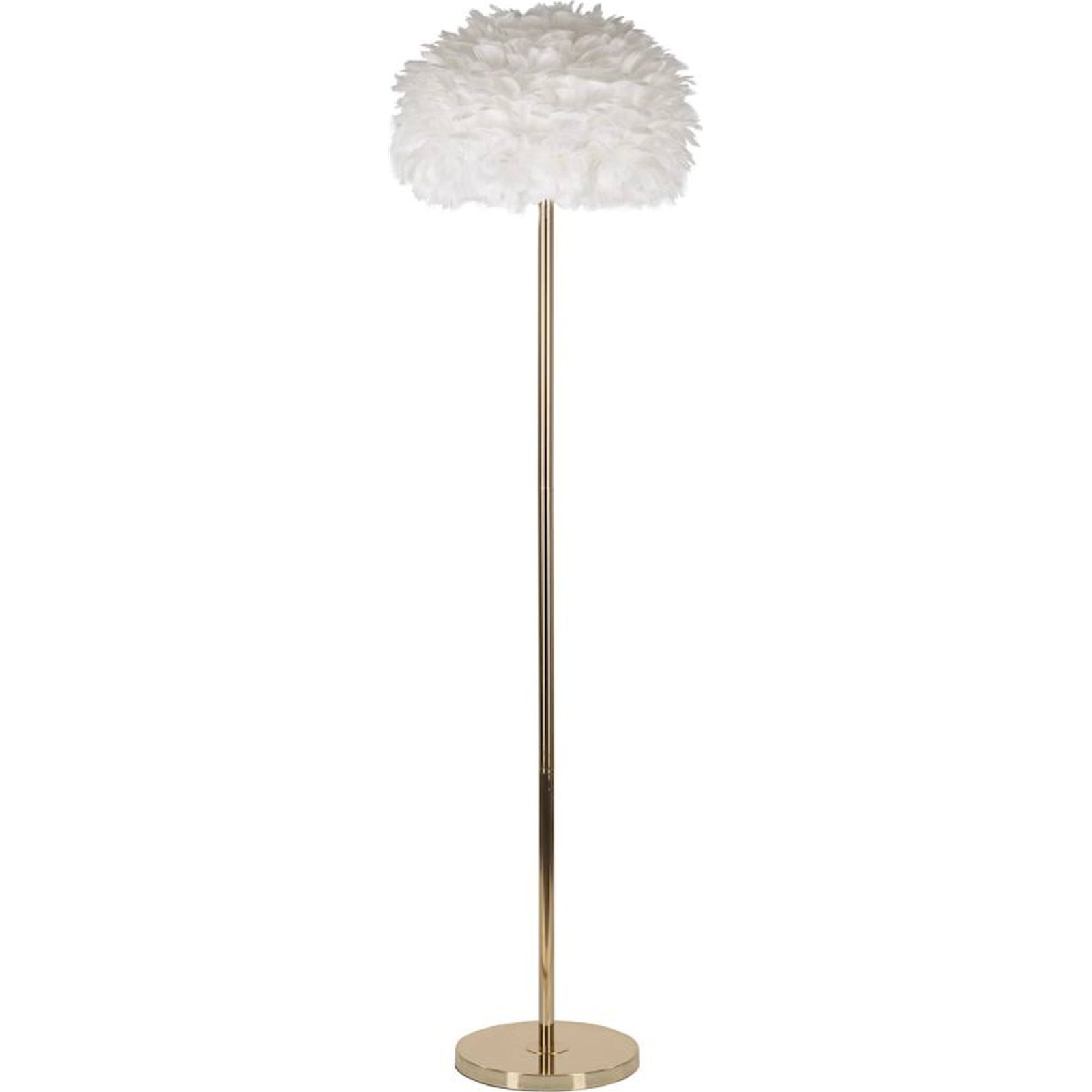 Lampadaire plume abat-jour vaporeux socle en fer, RECOLLECTION