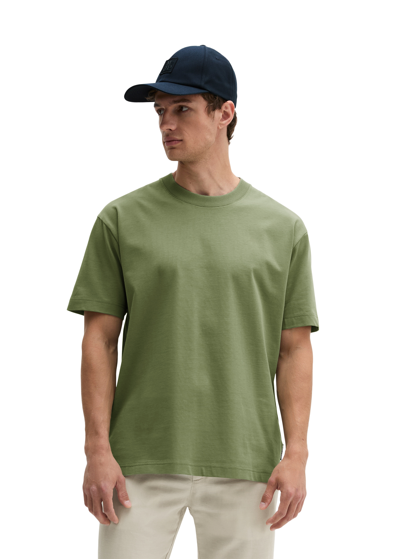 T-shirt loose en jersey de coton bio épais, MARC O'POLO